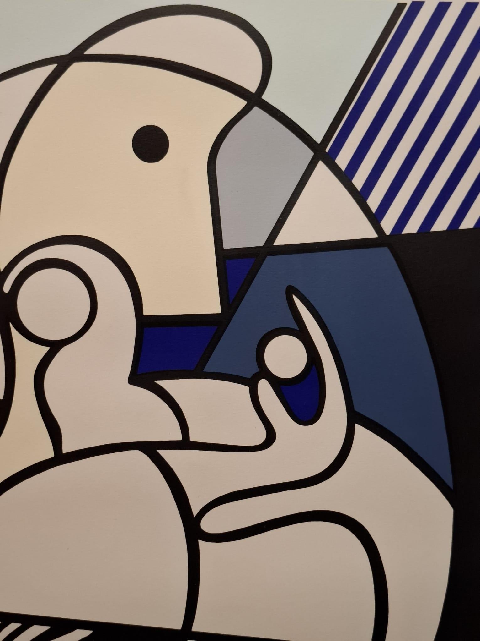 Abstract Print Roy Lichtenstein - Hommage à Max Ernst