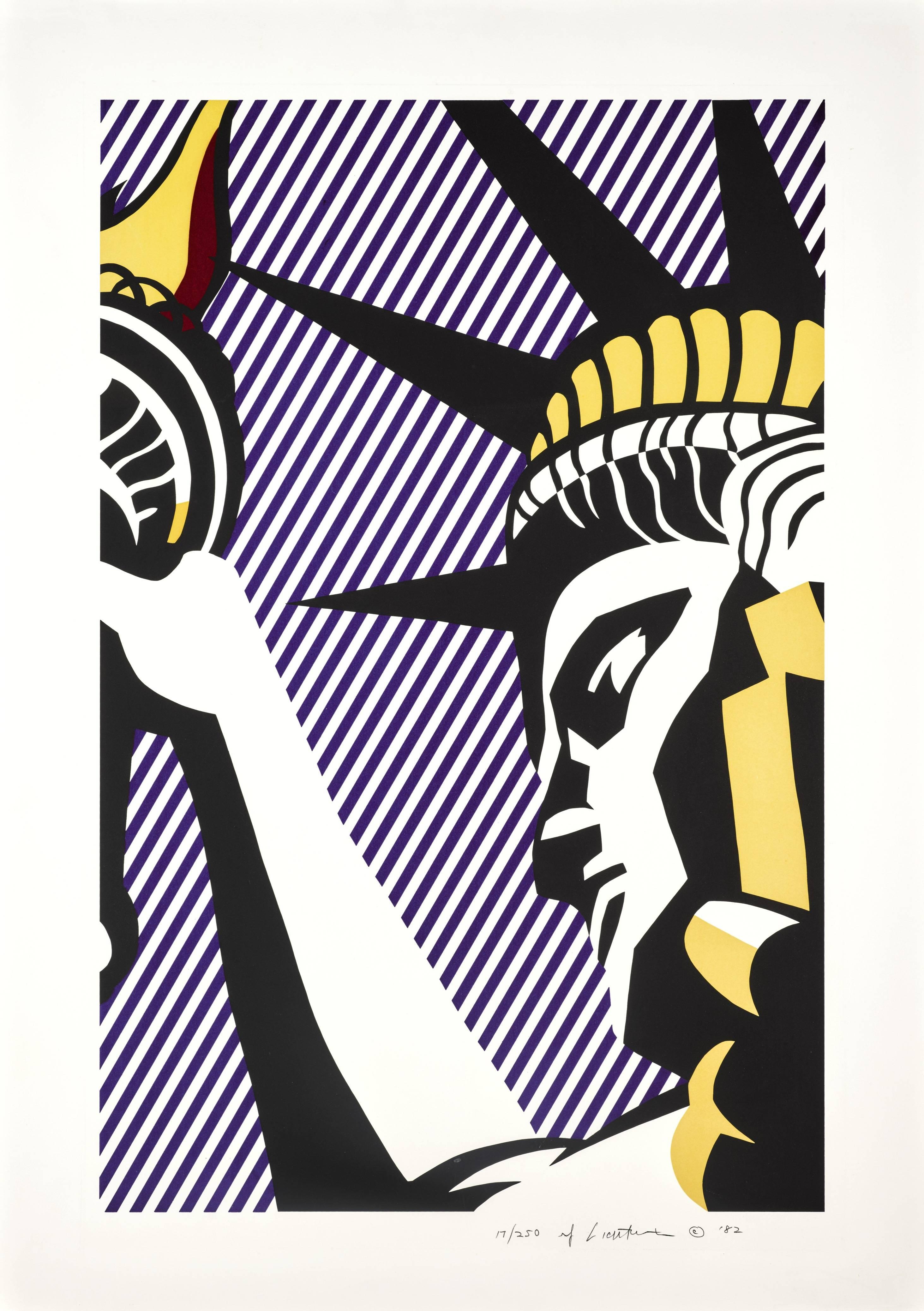 Roy Lichtenstein Landscape Print - I Love Liberty