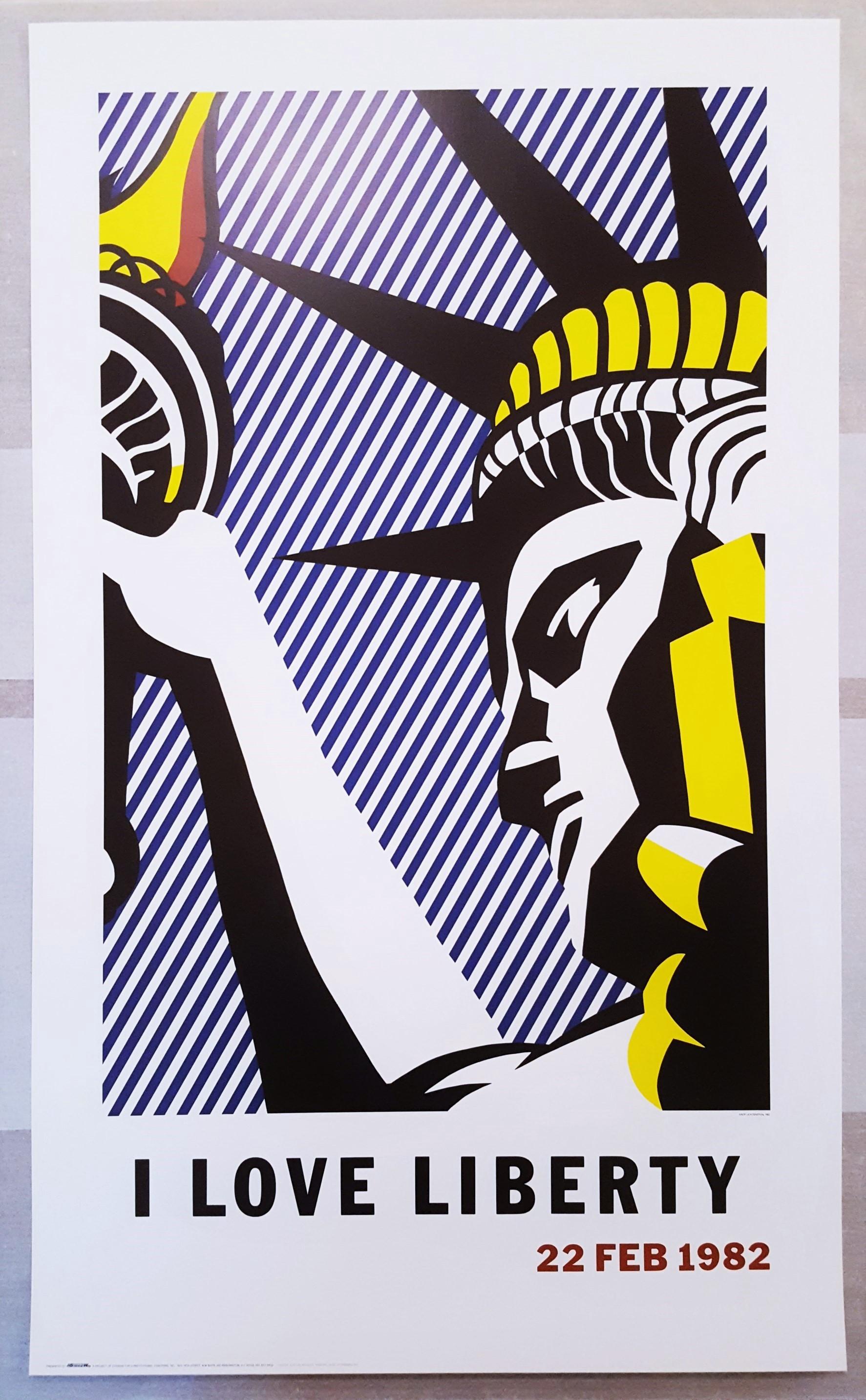 I Love Liberty Poster - Print by Roy Lichtenstein