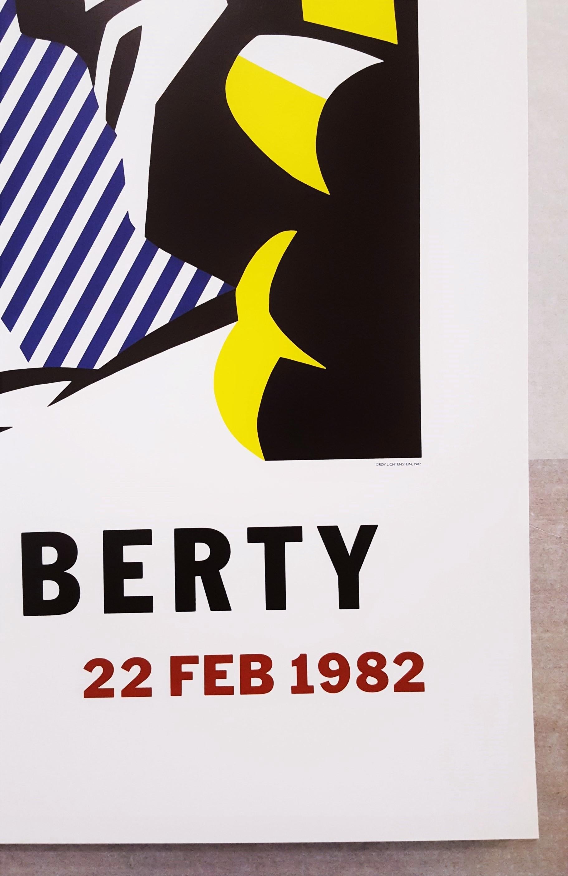 An original offset-lithograph poster on heavy smooth wove paper after American artist Roy Lichtenstein (1923-1997) titled 