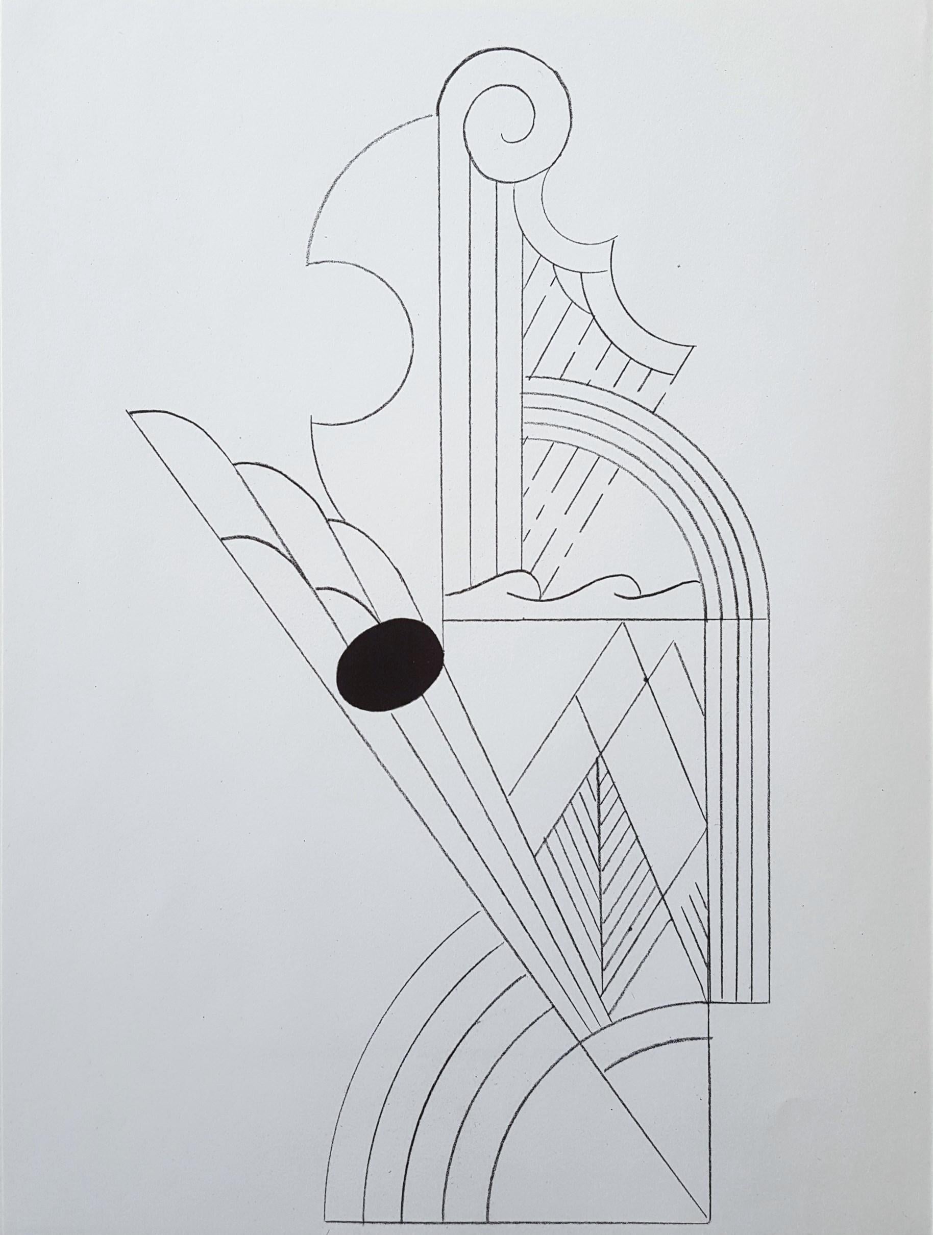 Roy Lichtenstein Abstract Print – Illustration für „Romanze, or The Music Students“ (I) & (II)