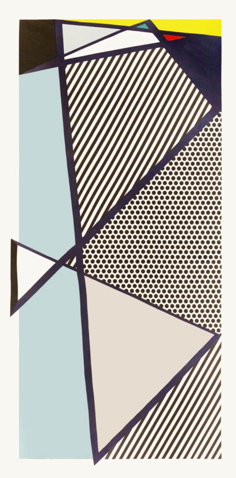 Imperfect Print for B.A.M. - Gray Abstract Print by Roy Lichtenstein