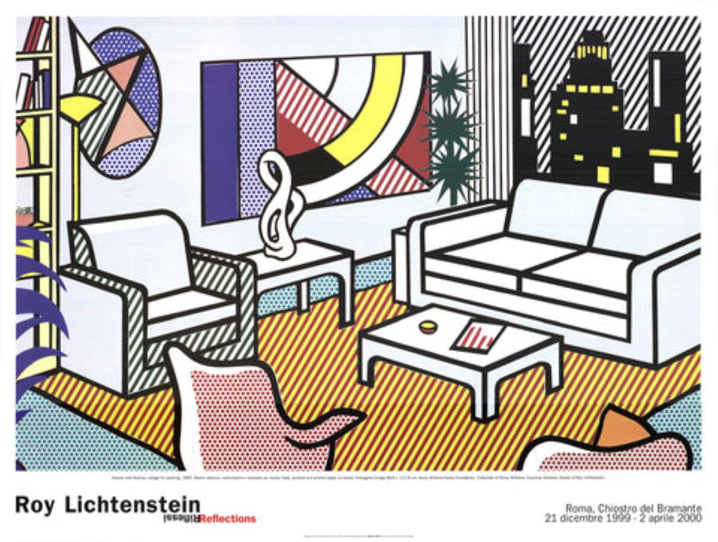 Interior With Skyline, Collage For Painting By Roy Lichtenstein For Sale 1
