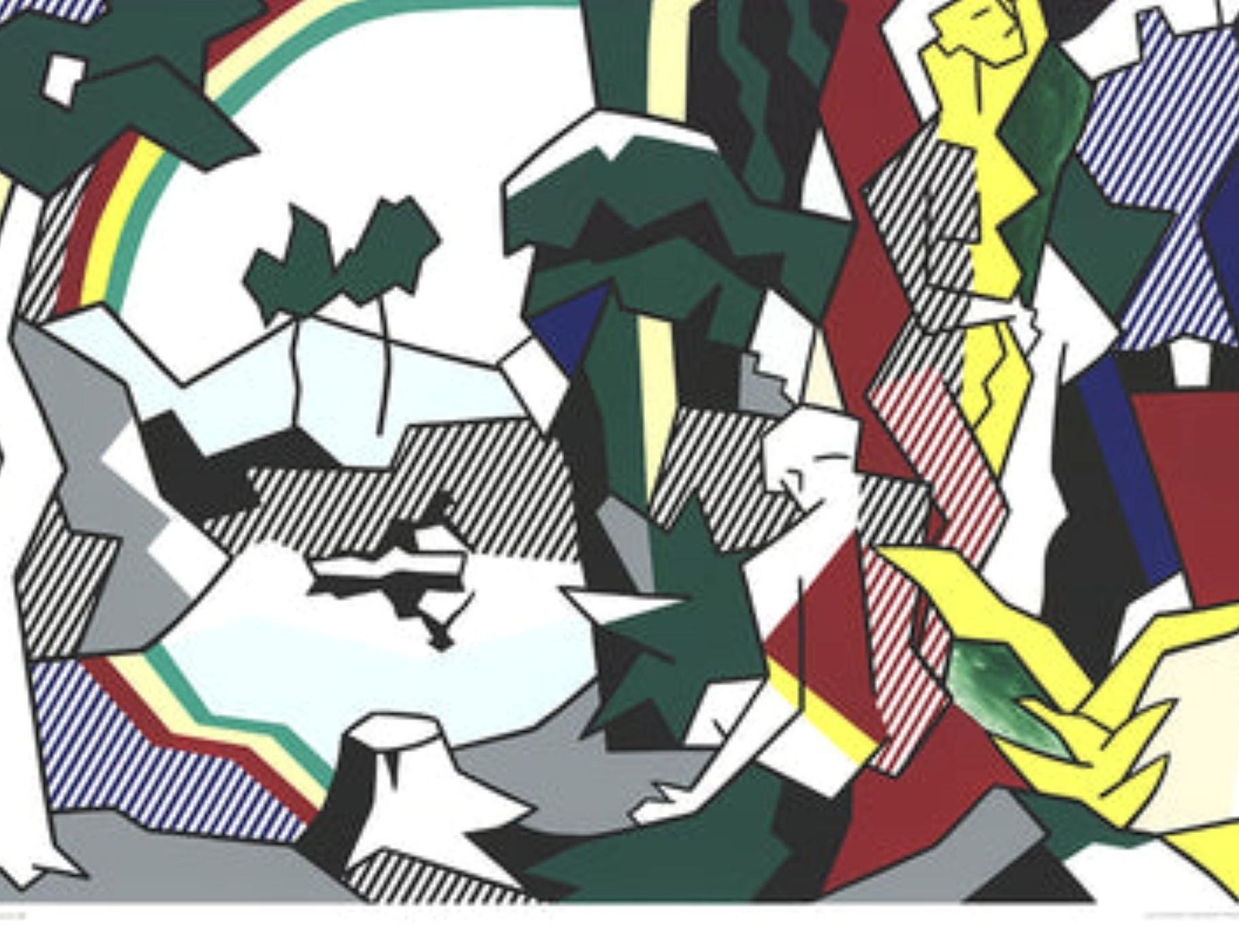 Landscape With Figures And Rainbow( Large) By Roy Lichtenstein For Sale 3