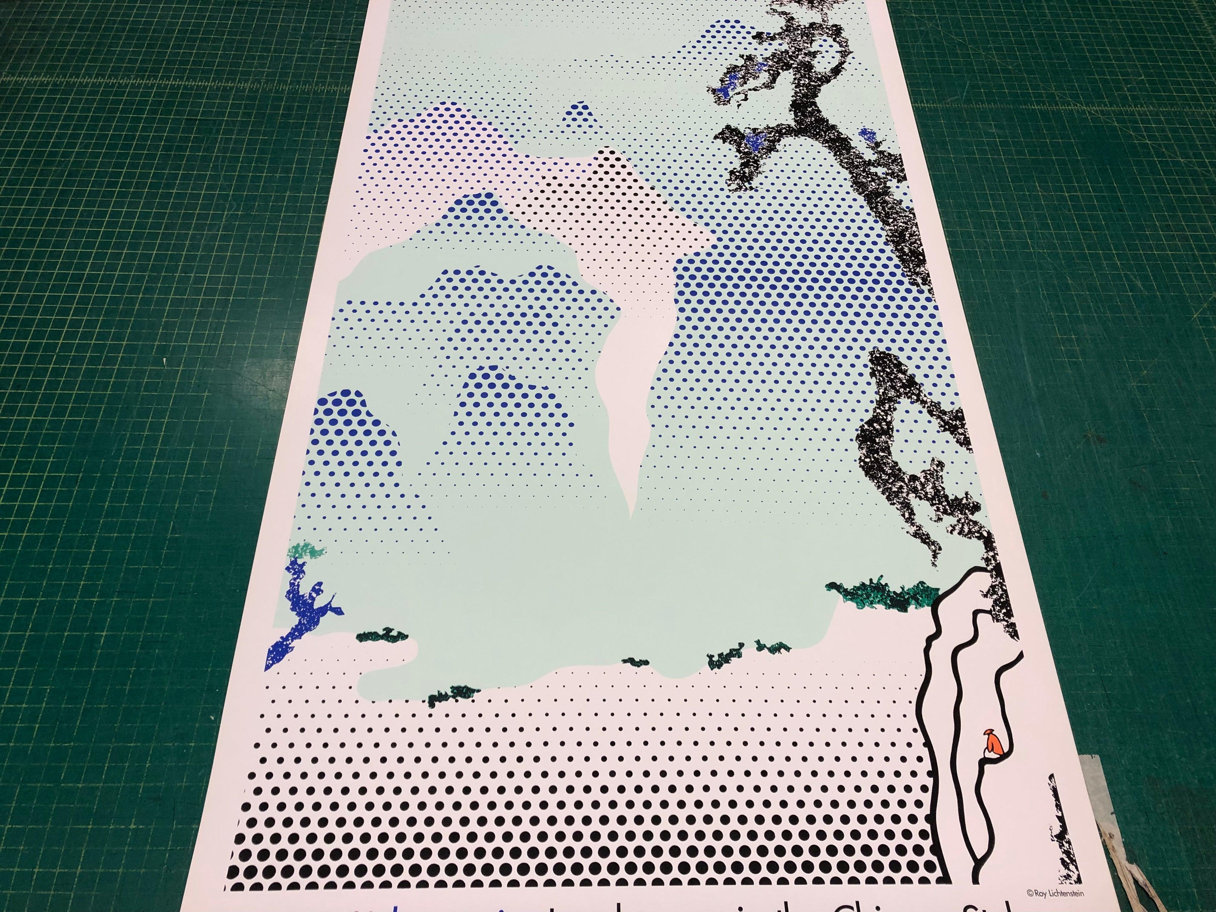 Landscape with Philosopher ORIGINAL SERIGRAPH - Print by Roy Lichtenstein