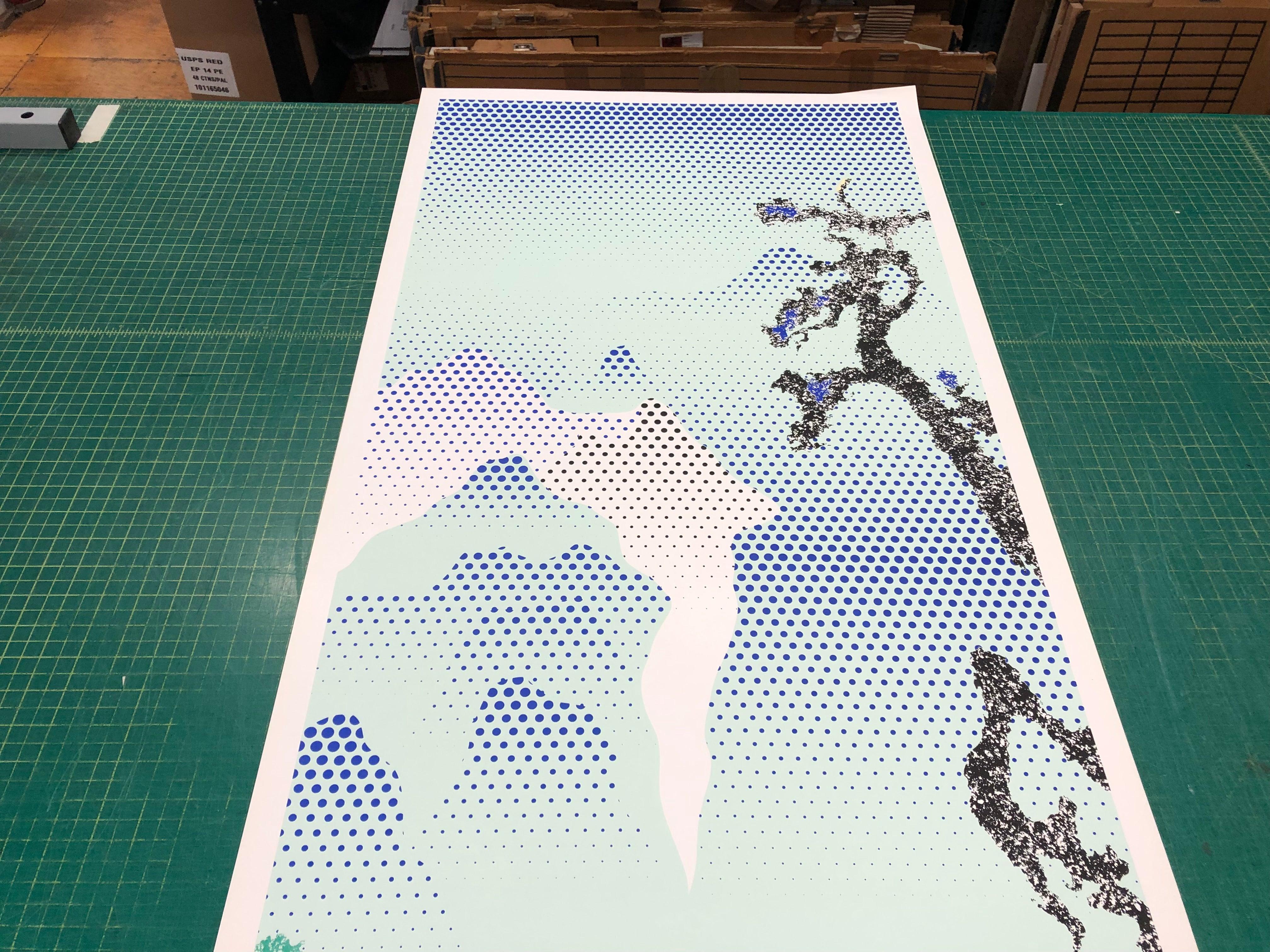 Landscape with Philosopher ORIGINAL SERIGRAPH - Pop Art Print by Roy Lichtenstein