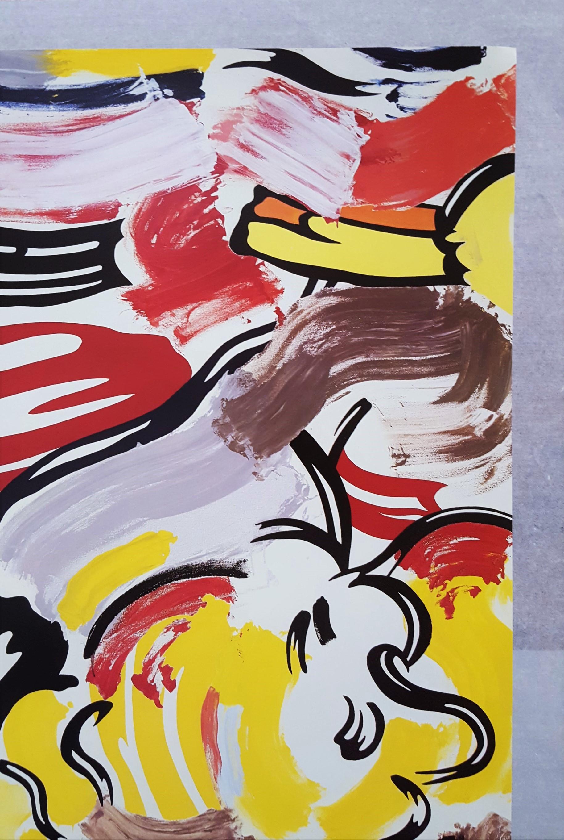 Leo Castelli Gallery (Landscape with Red Sky) Poster /// Roy Lichtenstein Pop For Sale 1