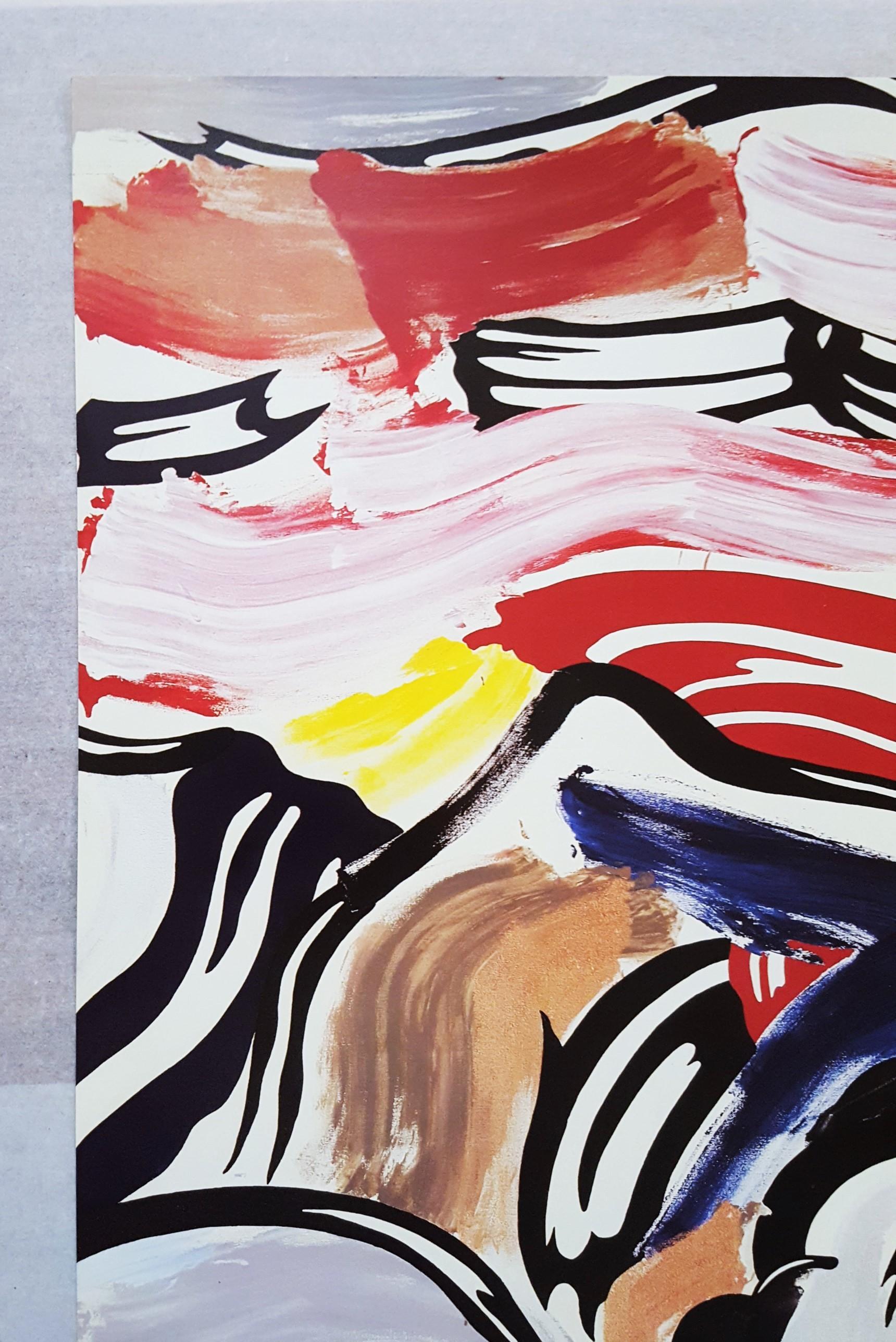Leo Castelli Gallery (Landscape with Red Sky) Poster /// Roy Lichtenstein Pop en vente 3