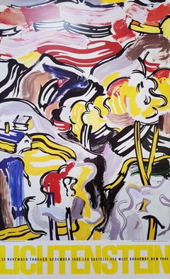 Leo Castelli Gallery (Landscape with Red Sky) Poster /// Roy Lichtenstein Pop