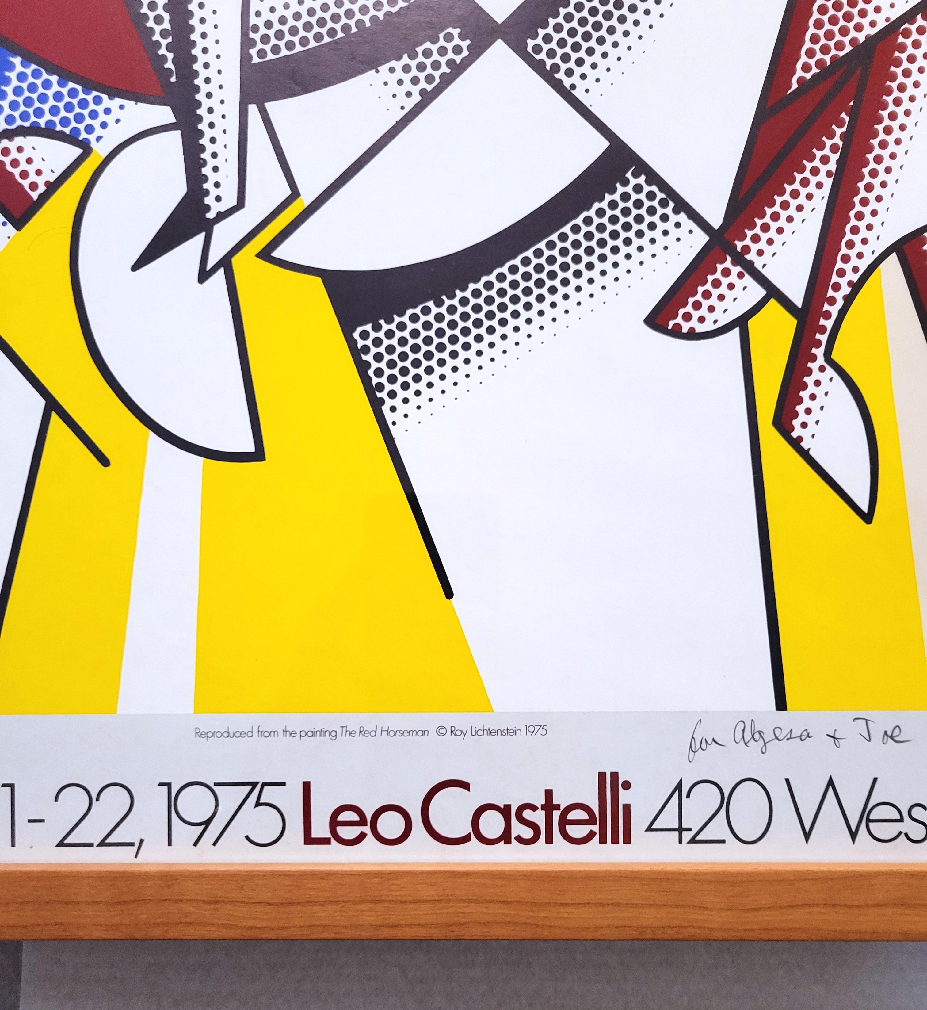Galería Leo Castelli (El jinete rojo) Póster (Firmado) //// Roy Lichtenstein en venta 9