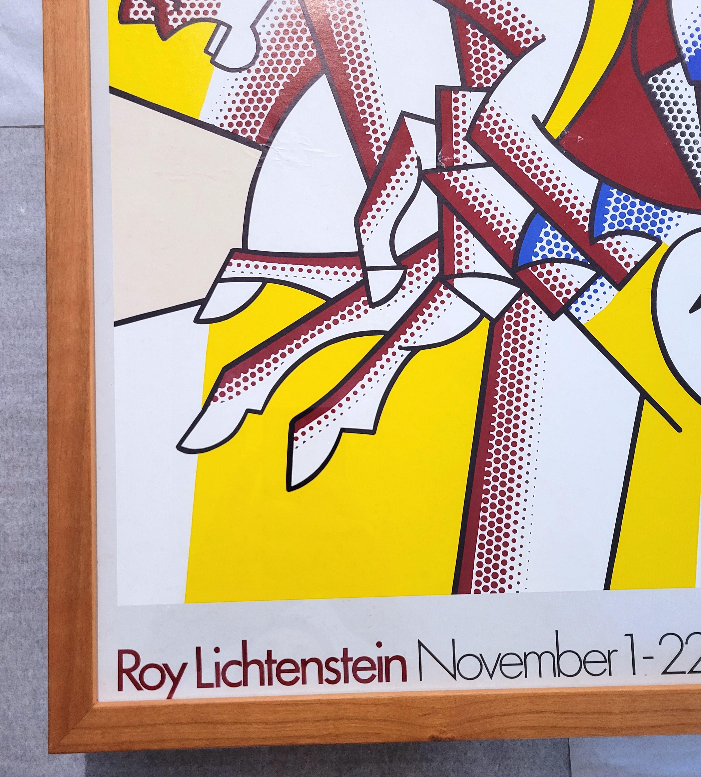 Galería Leo Castelli (El jinete rojo) Póster (Firmado) //// Roy Lichtenstein en venta 3