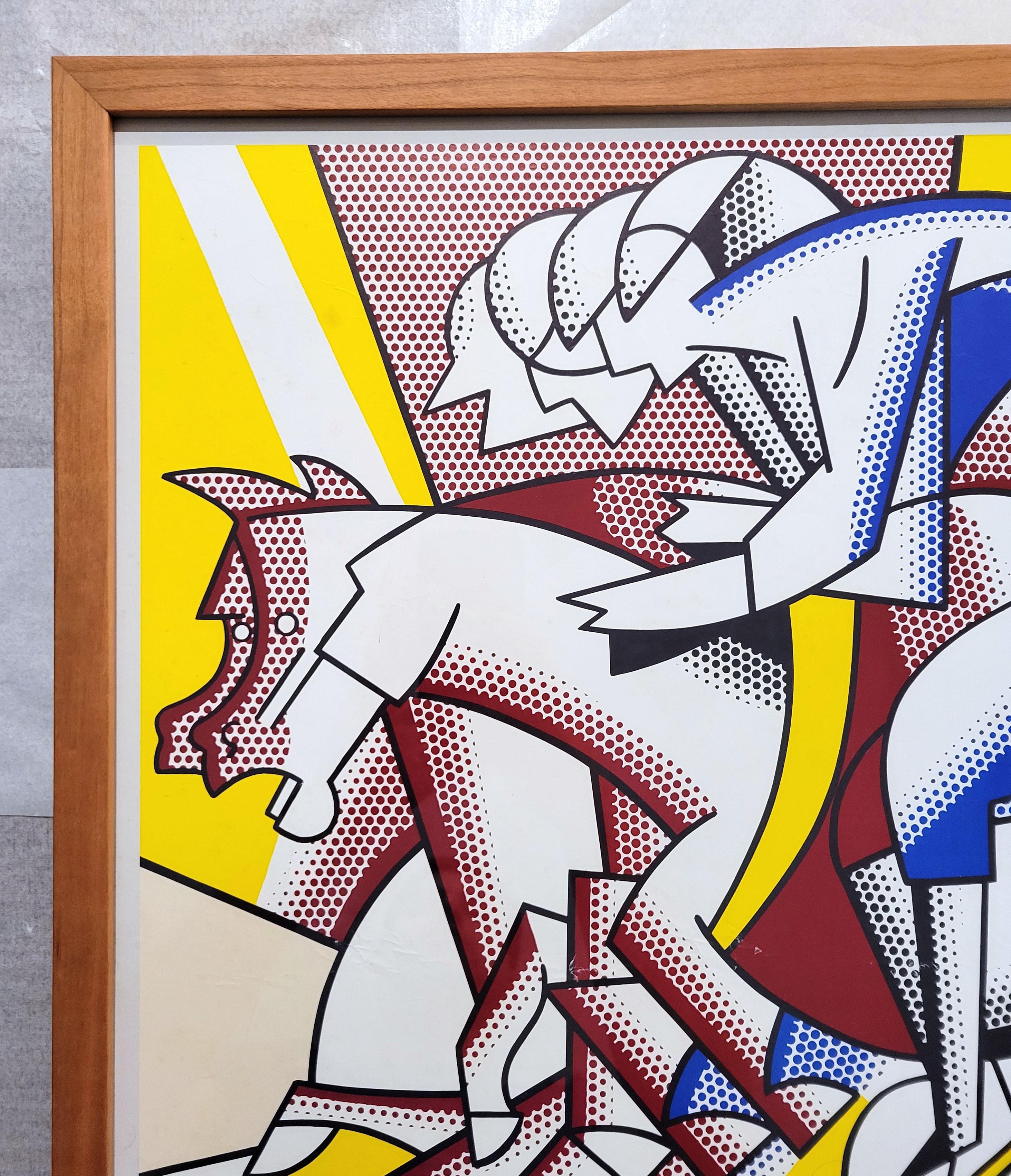 Galería Leo Castelli (El jinete rojo) Póster (Firmado) //// Roy Lichtenstein en venta 4