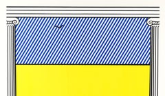 Landscape Contemporary Liberty Freedom Yellow Blue Lichtenstein Pop Stripes