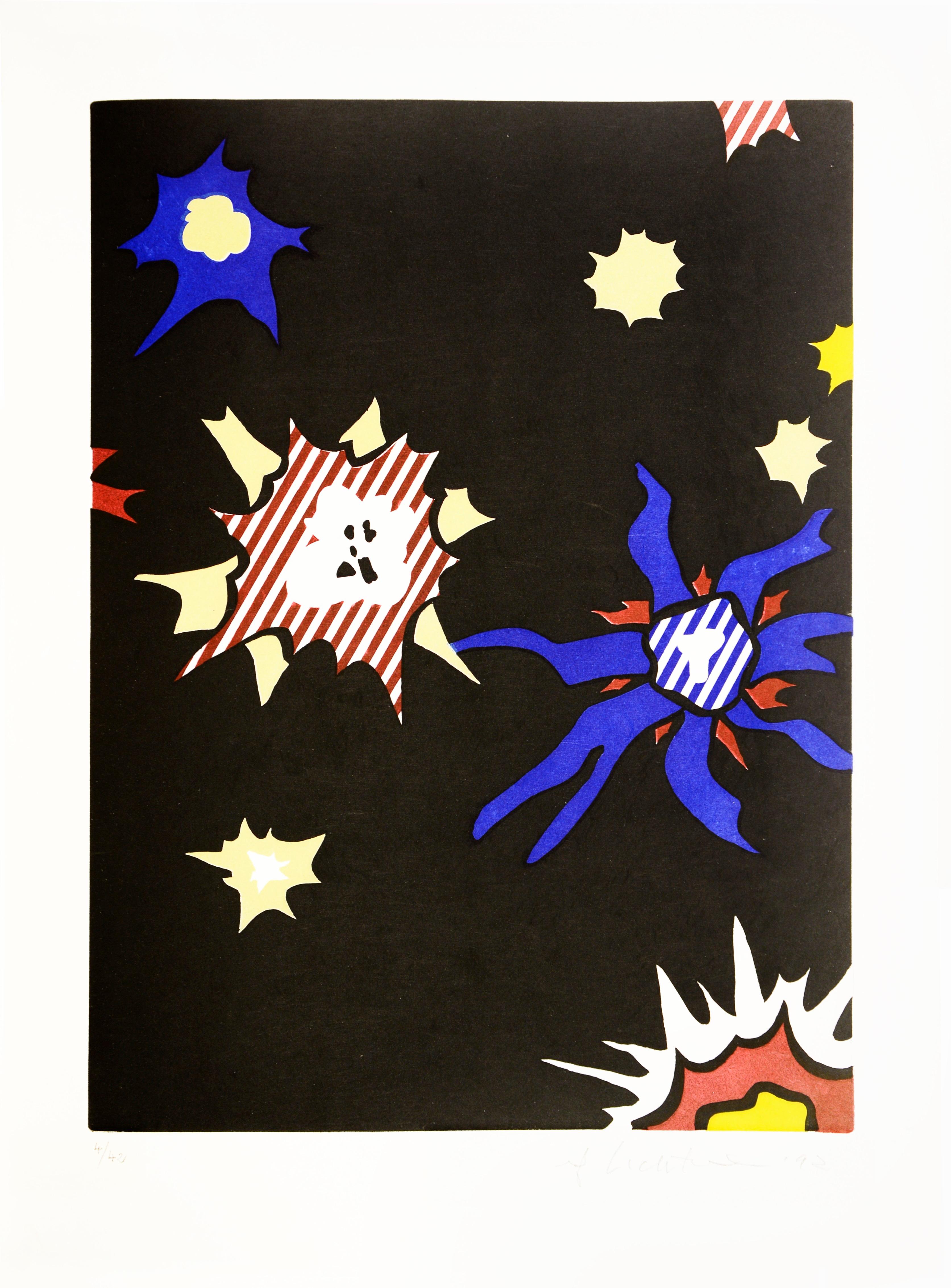 Roy Lichtenstein Abstract Print - Illustration for ‘Hüm-Bum!’, from La Nouvelle Chute de l'Amérique