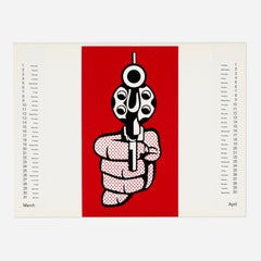 Lichtenstein - "Pistol" 1968 Silkscreen (Banner, Multiples Calendar 1969)