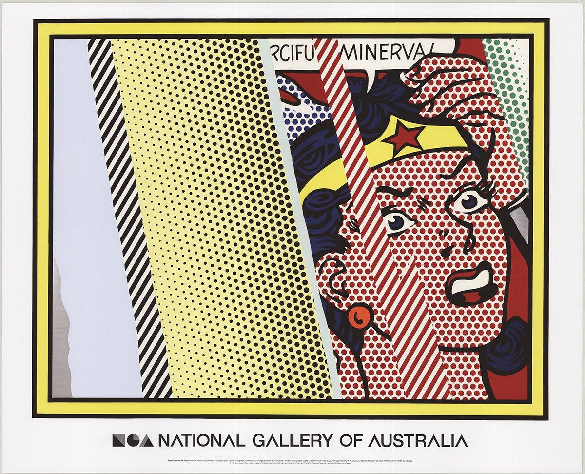 Lichtenstein- Reflection on Minerva, Première édition Pop Art - Print de Roy Lichtenstein