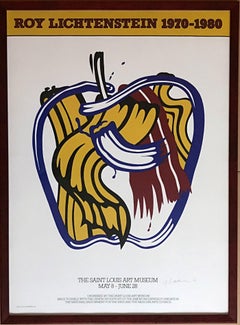 Retro Limited Ed. St. Louis Art museum poster Hand Signed & dated by Roy Lichtenstein