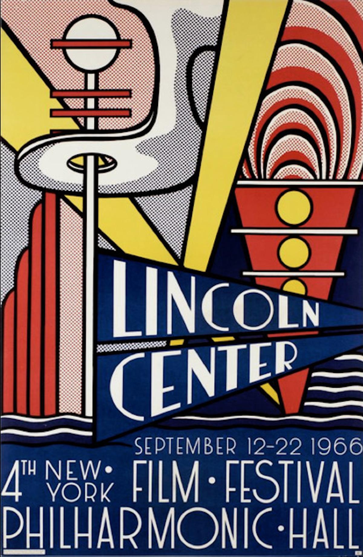 Roy Lichtenstein Print - Lincoln Center - Vintage Offset and Lithograph - 1966