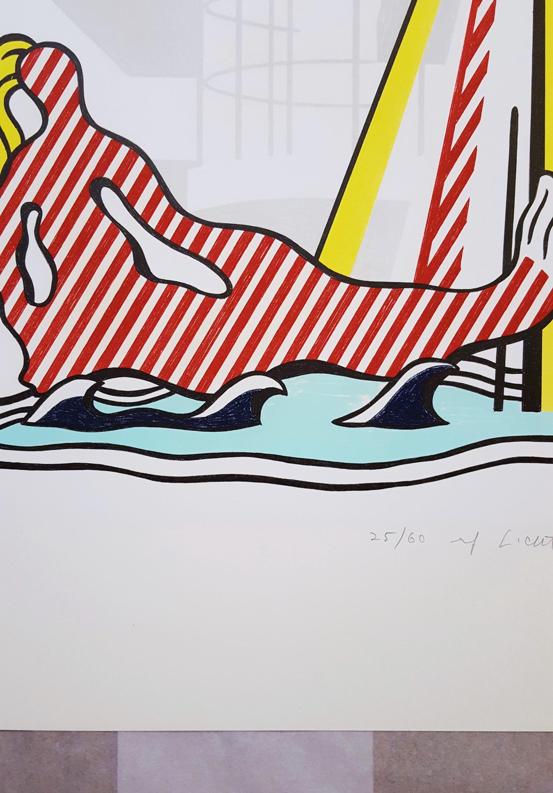 An original signed lithograph on Arches 88 paper by American artist Roy Lichtenstein (1923-1997) titled 