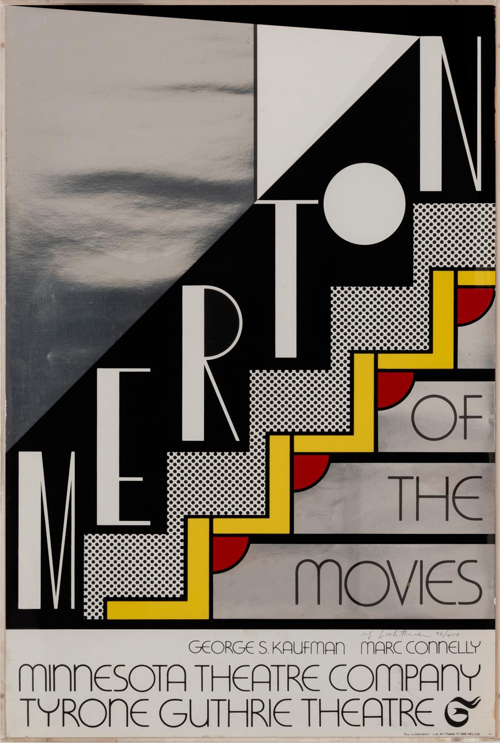 Merton of the movies, 1968, Serigrafia, Pop Art americana, Cinema - Brown Print by Roy Lichtenstein