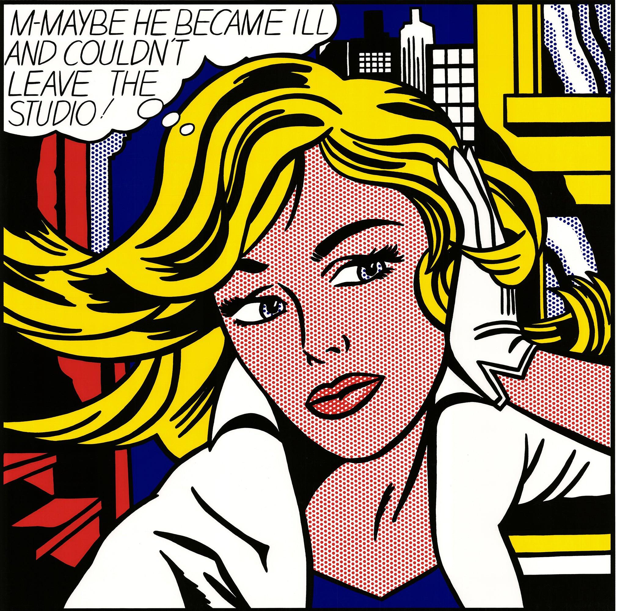 Roy Lichtenstein M...Maybe-Serigraph Pop Art Vintage For Sale 3