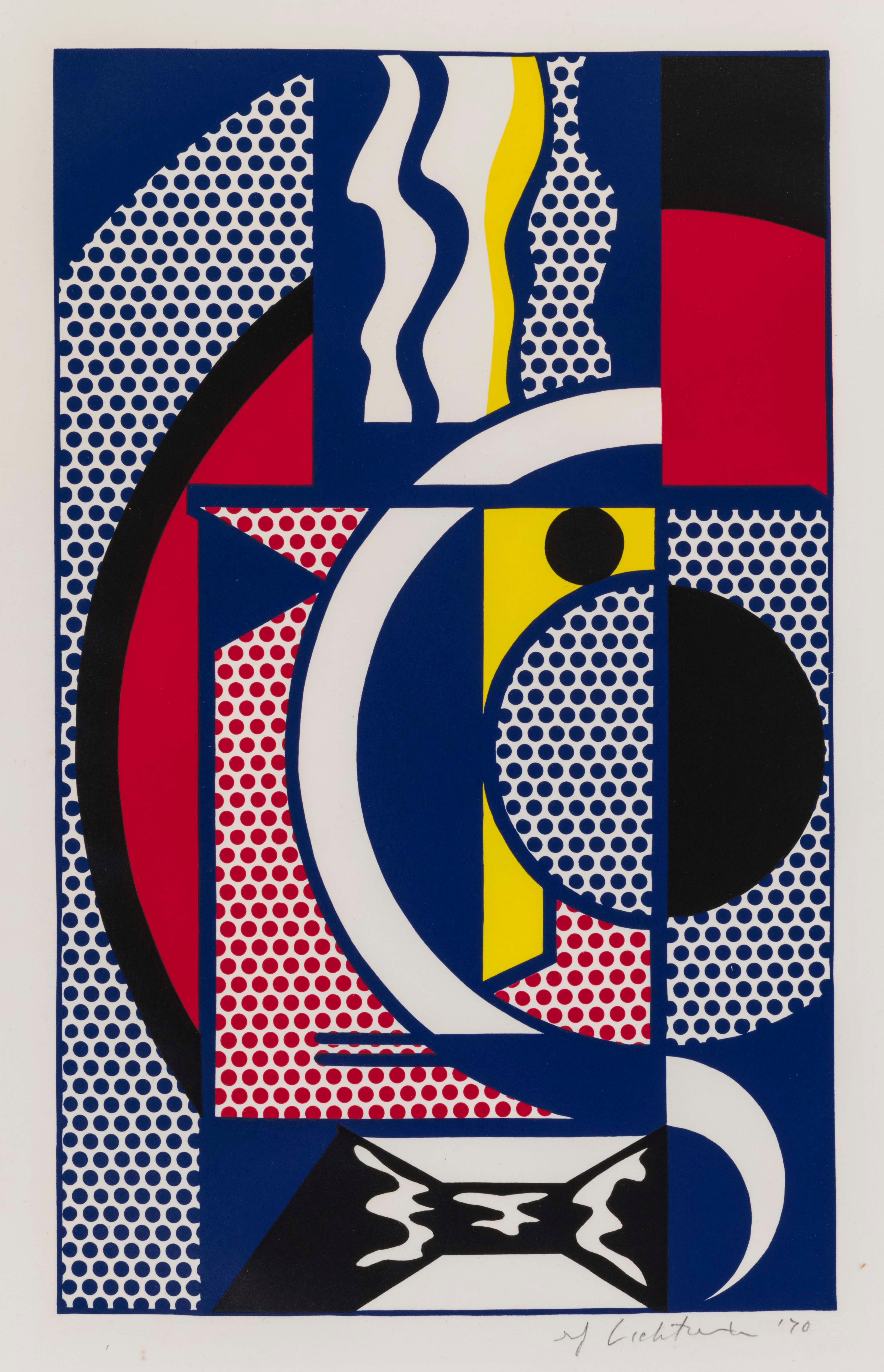 Roy Lichtenstein Abstract Print - Modern Head #1