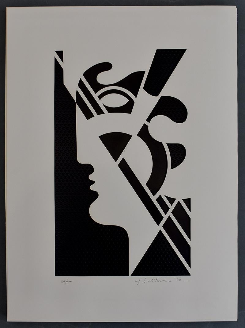 Moderner Kopf #5, von: Modern Heads - Moderner Kopf, Pop-Art-Porträt – Print von Roy Lichtenstein