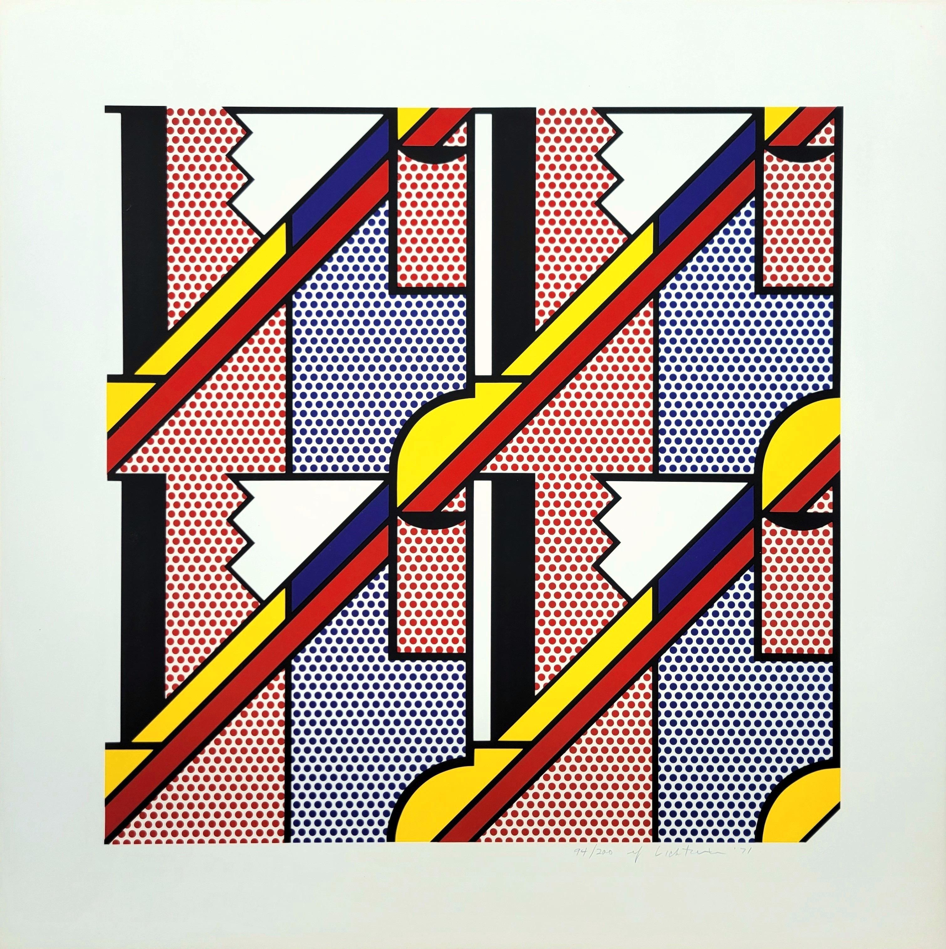 Moderner Druck /// Roy Lichtenstein Pop Art Abstrakt Geometrisch MoMA Gemini G.E.L. im Angebot 1