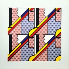 Impression moderne /// Roy Lichtenstein Pop Art Abstrait Géométrique A.E.L.G. Gemini G.E.L.