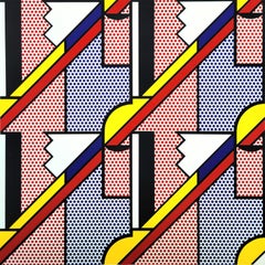 Impression moderne /// Roy Lichtenstein Pop Art Abstrait Géométrique A.E.L.G. Gemini G.E.L.