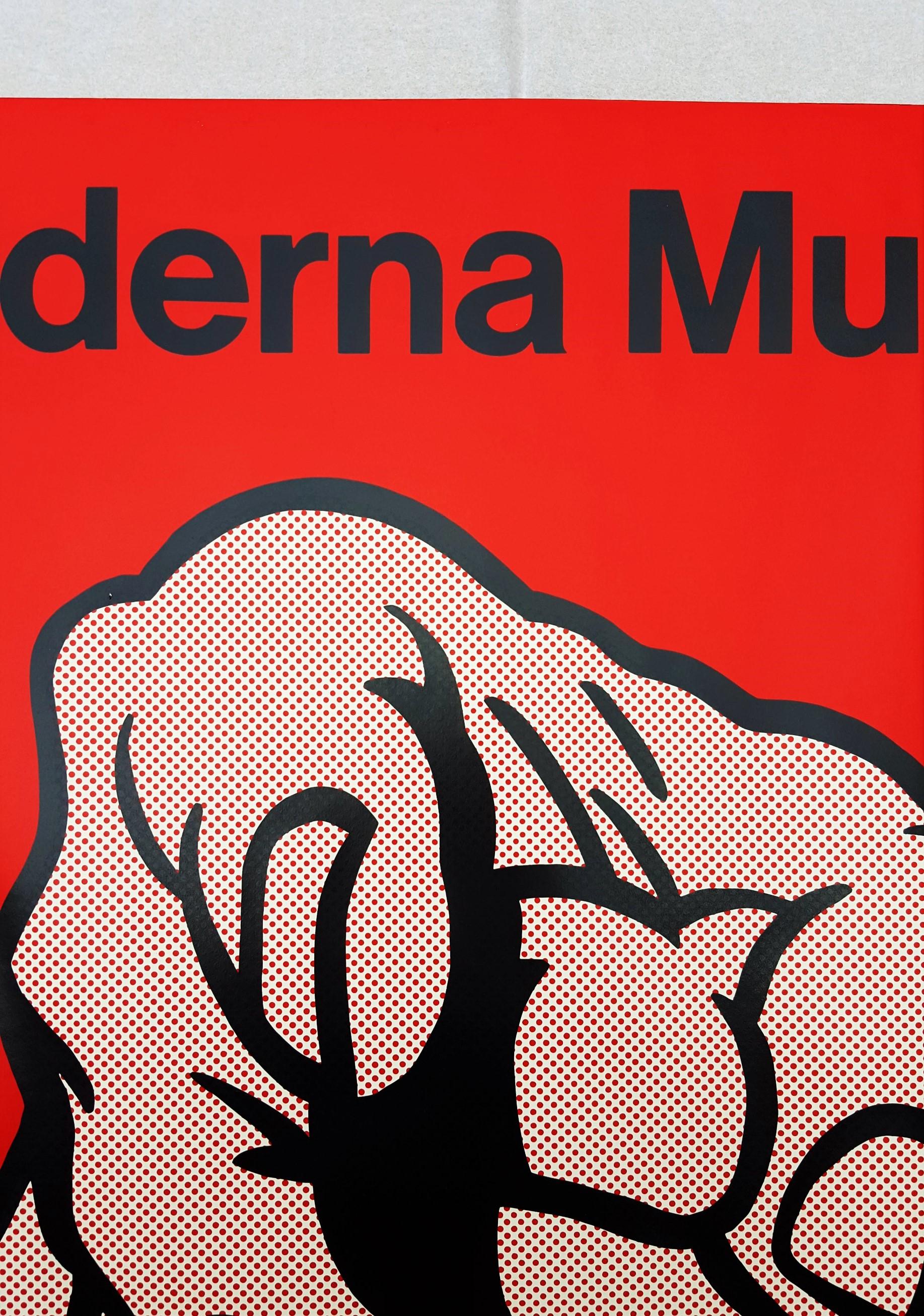 Moderna Museet im Louisiana (Finger Pointing) - Red Figurative Print by Roy Lichtenstein