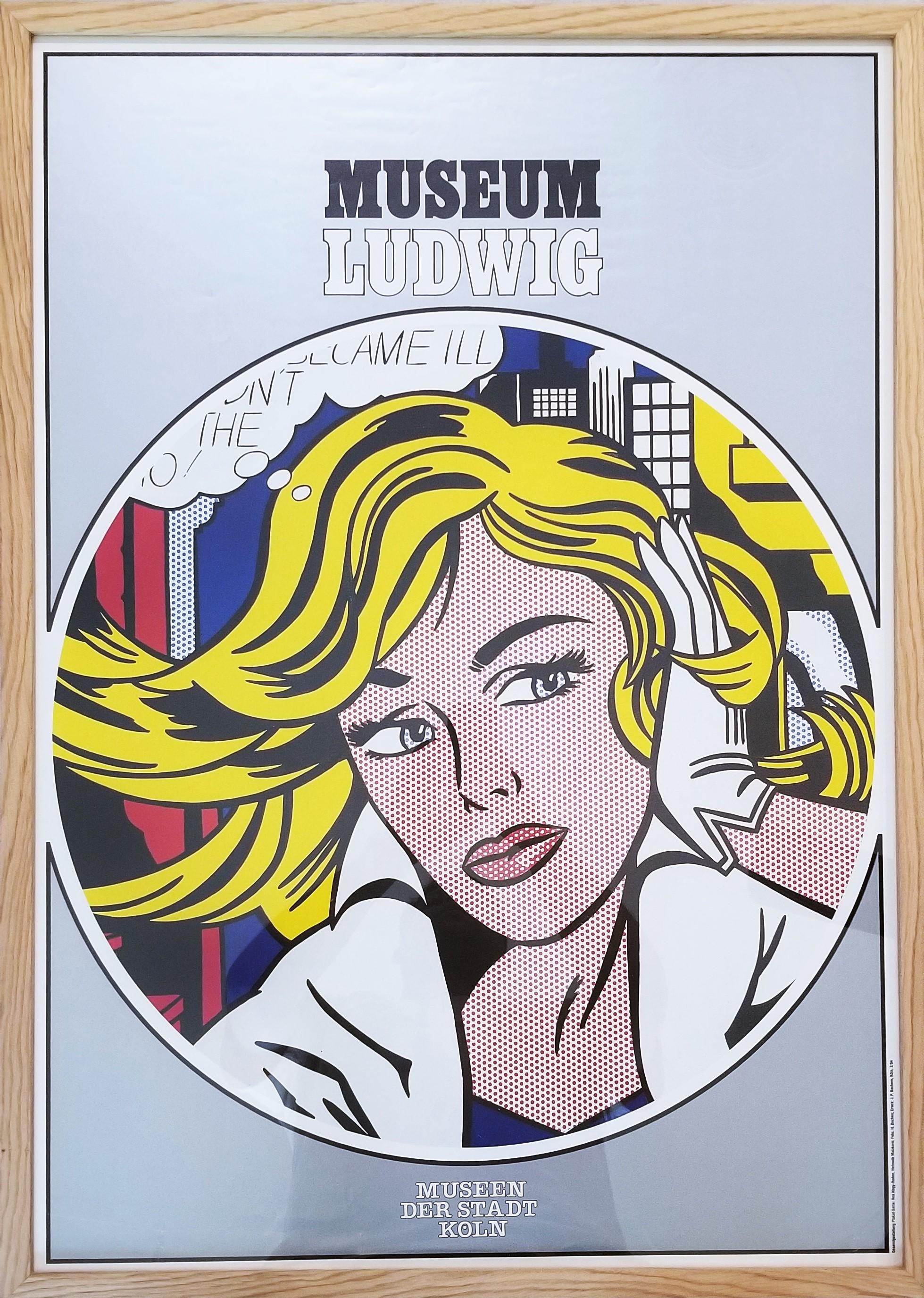 Cartel del Museo Ludwig (M-Maybe) /// Roy Lichtenstein Nueva York Pop Art Chica Mujer en venta 2