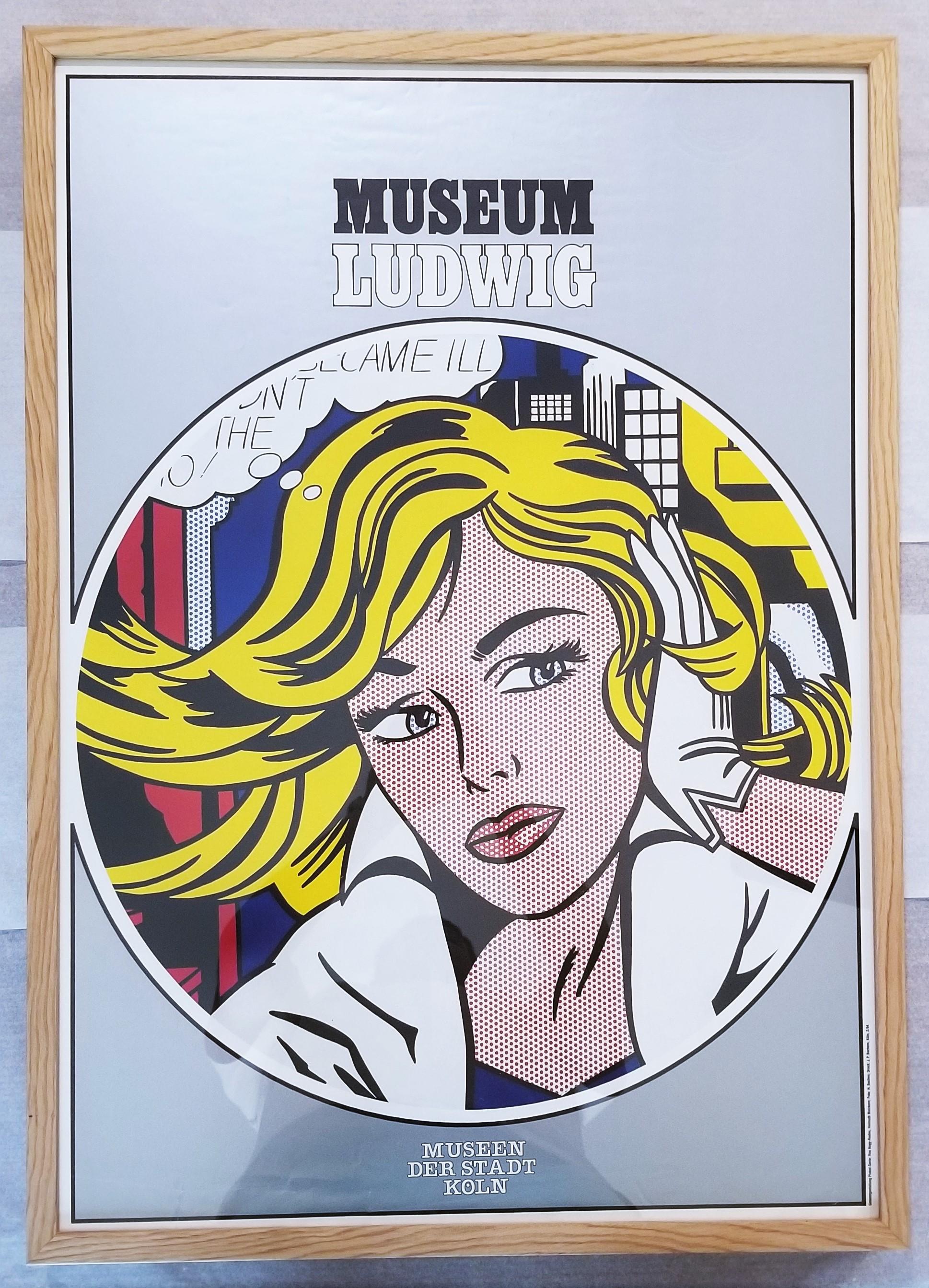 Cartel del Museo Ludwig (M-Maybe) /// Roy Lichtenstein Nueva York Pop Art Chica Mujer en venta 3
