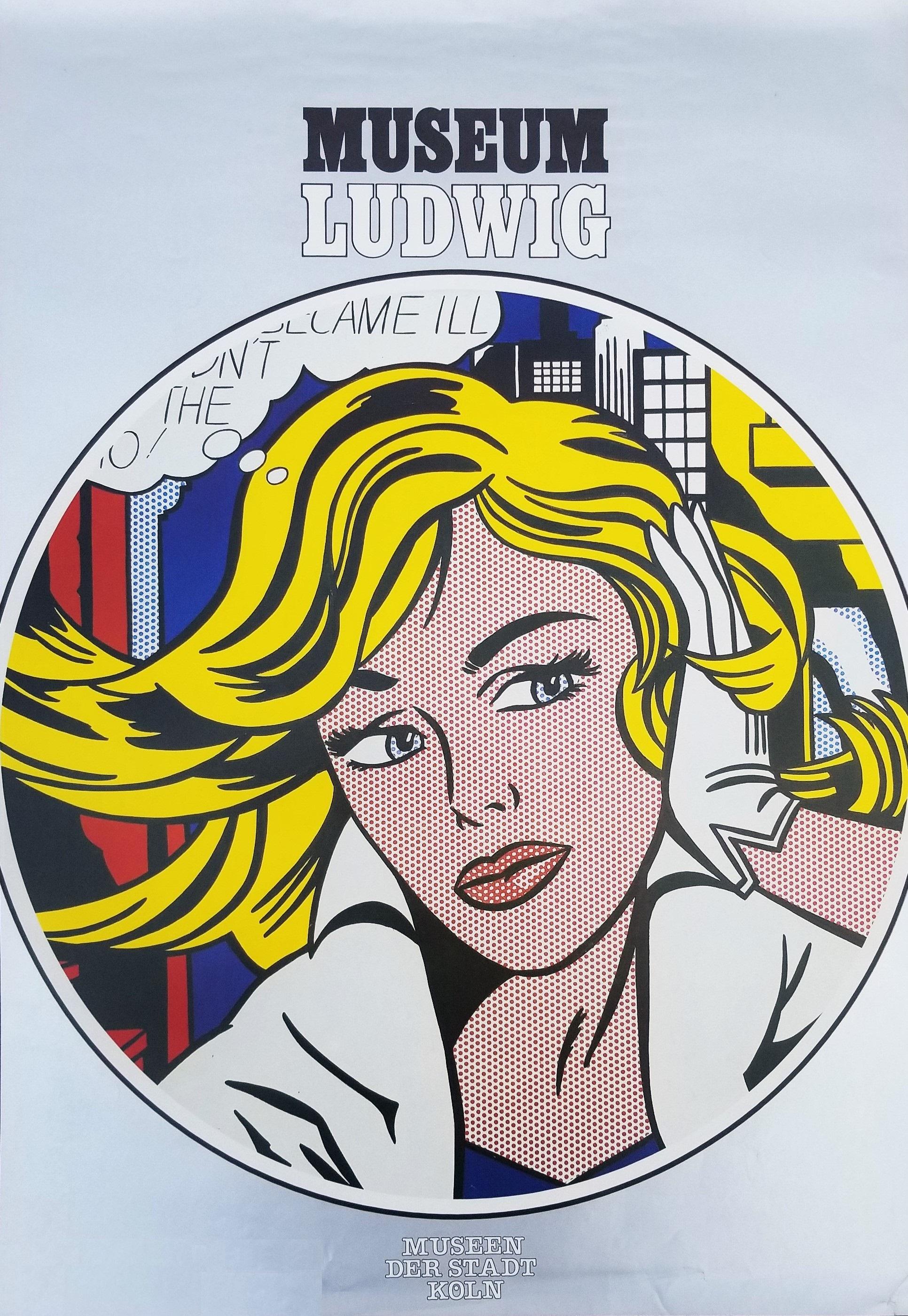 Museum Ludwig (M-Maybe) Poster /// Roy Lichtenstein New York Pop Art Girl Woman