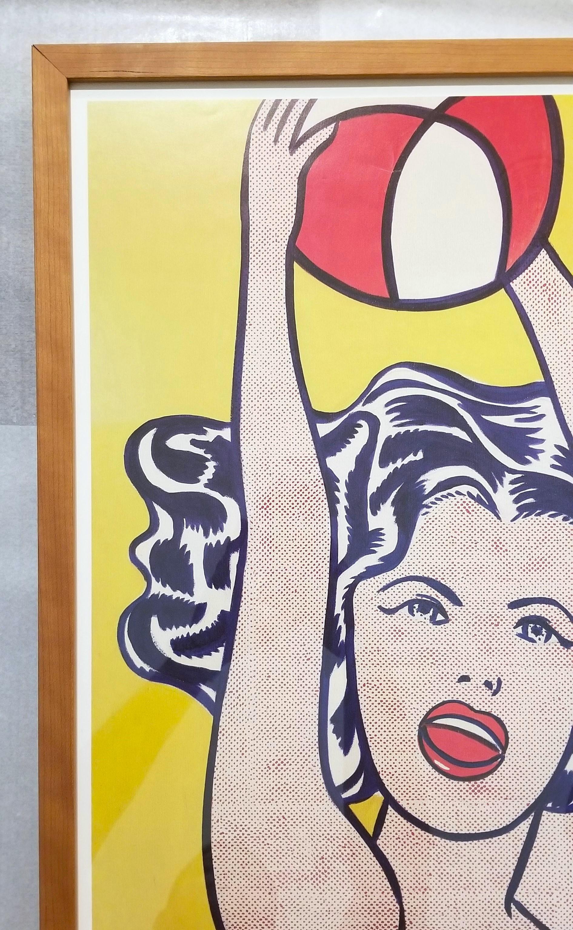 Museum of Modern Art (Girl with Ball) Poster /// Roy Lichtenstein Pop Art Woman 3