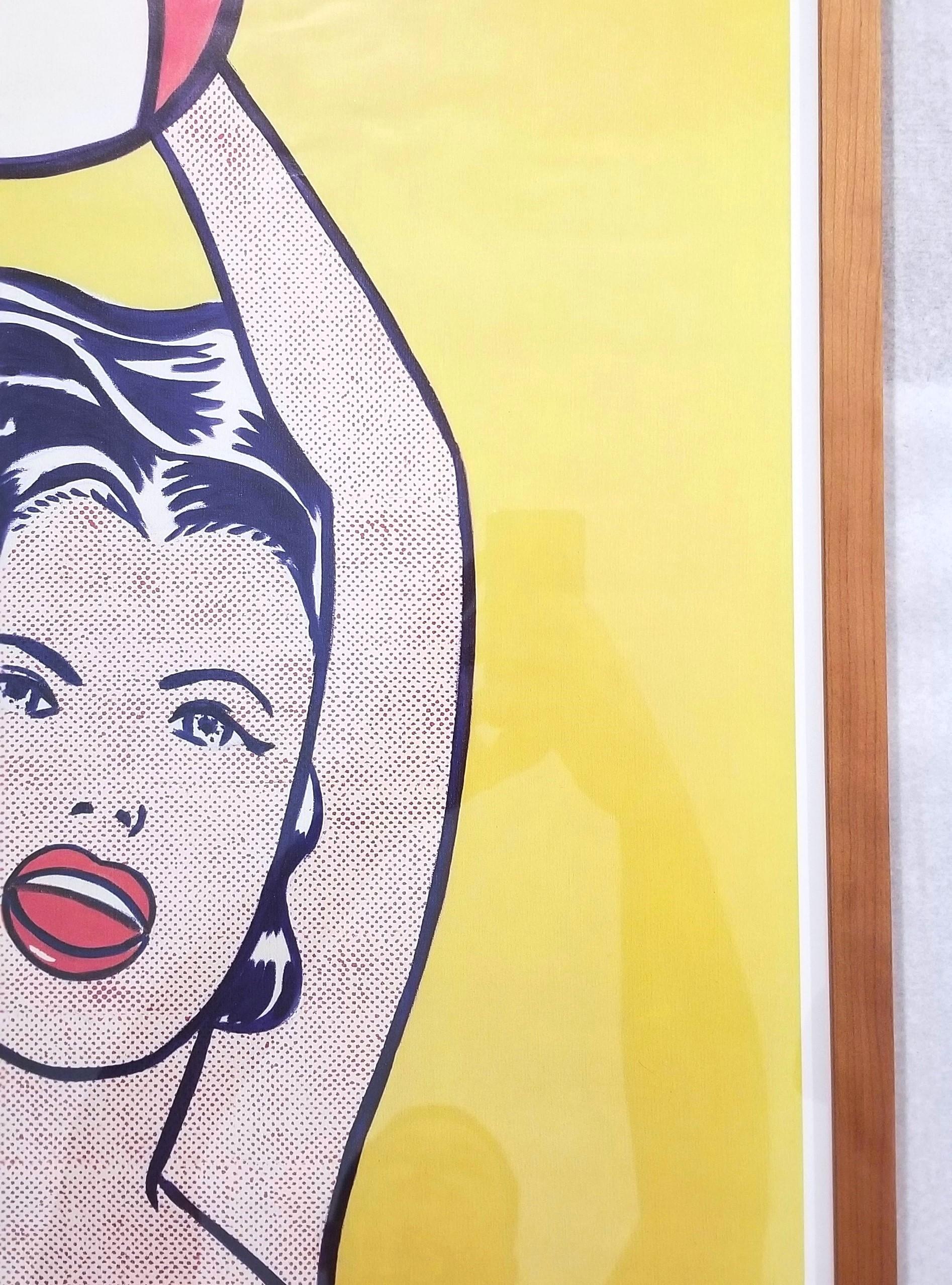 Museum of Modern Art (Girl with Ball) Poster /// Roy Lichtenstein Pop Art Woman 4