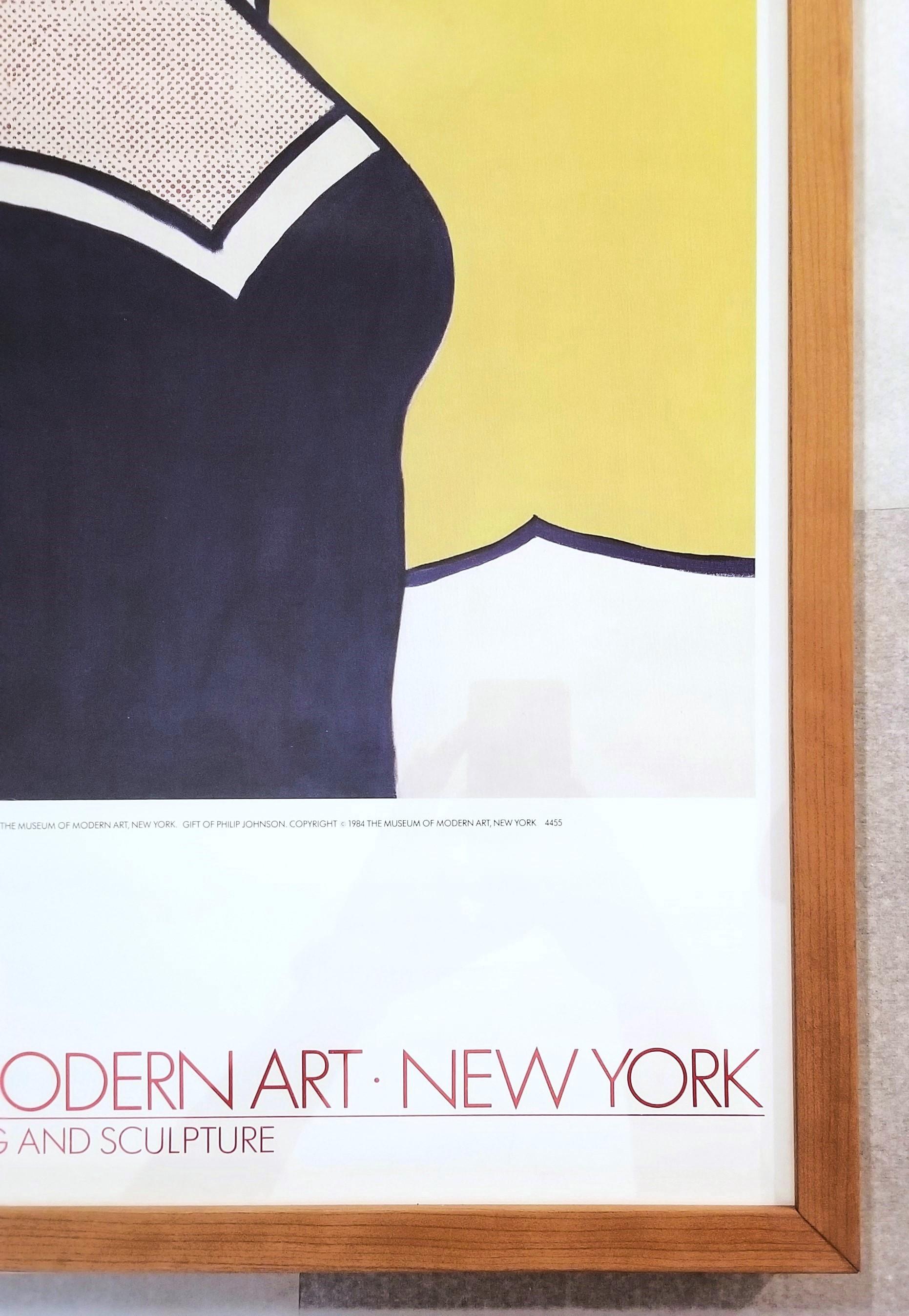 Museum of Modern Art (Girl with Ball) Poster /// Roy Lichtenstein Pop Art Woman 5