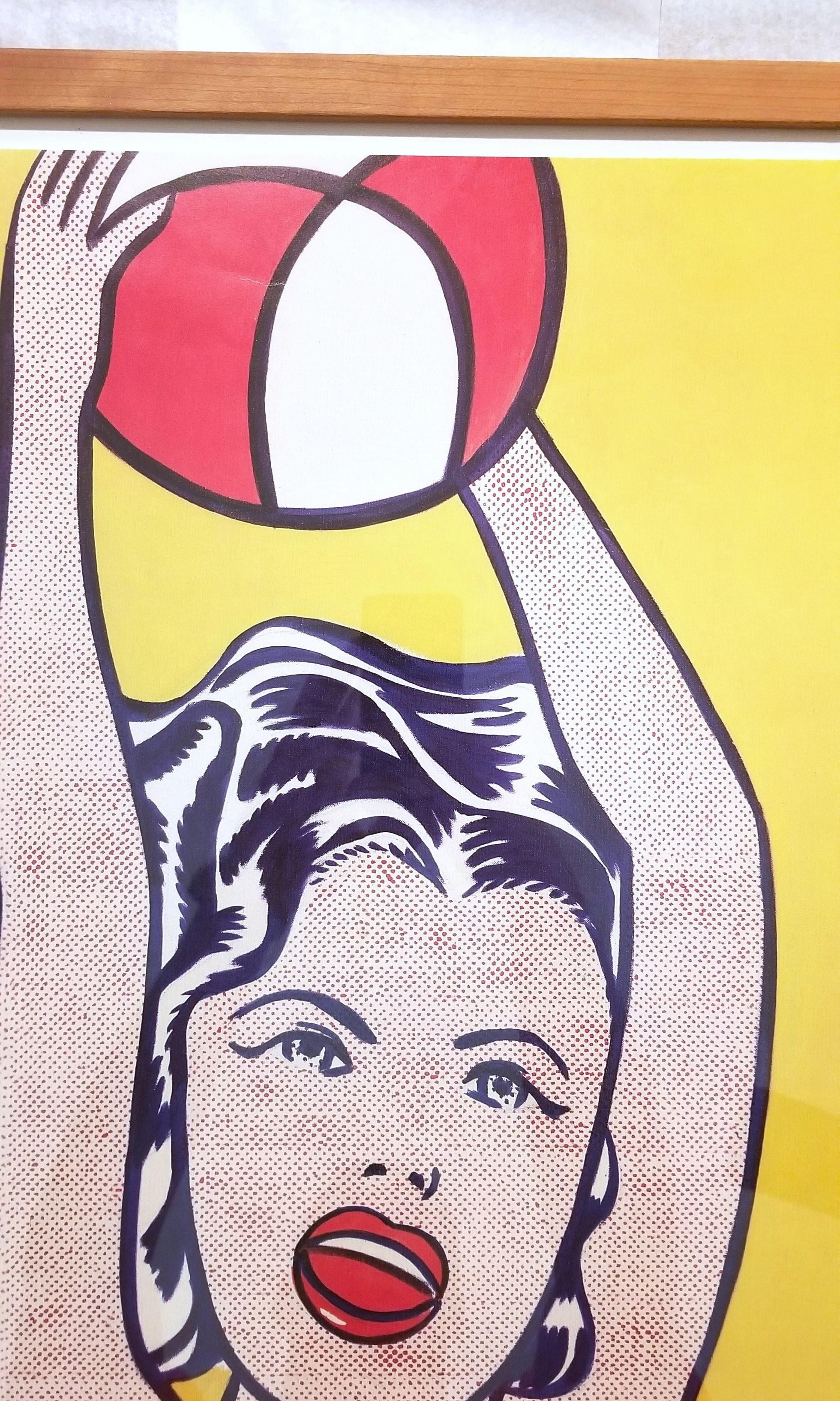 Museum of Modern Art (Girl with Ball) Poster /// Roy Lichtenstein Pop Art Woman 6