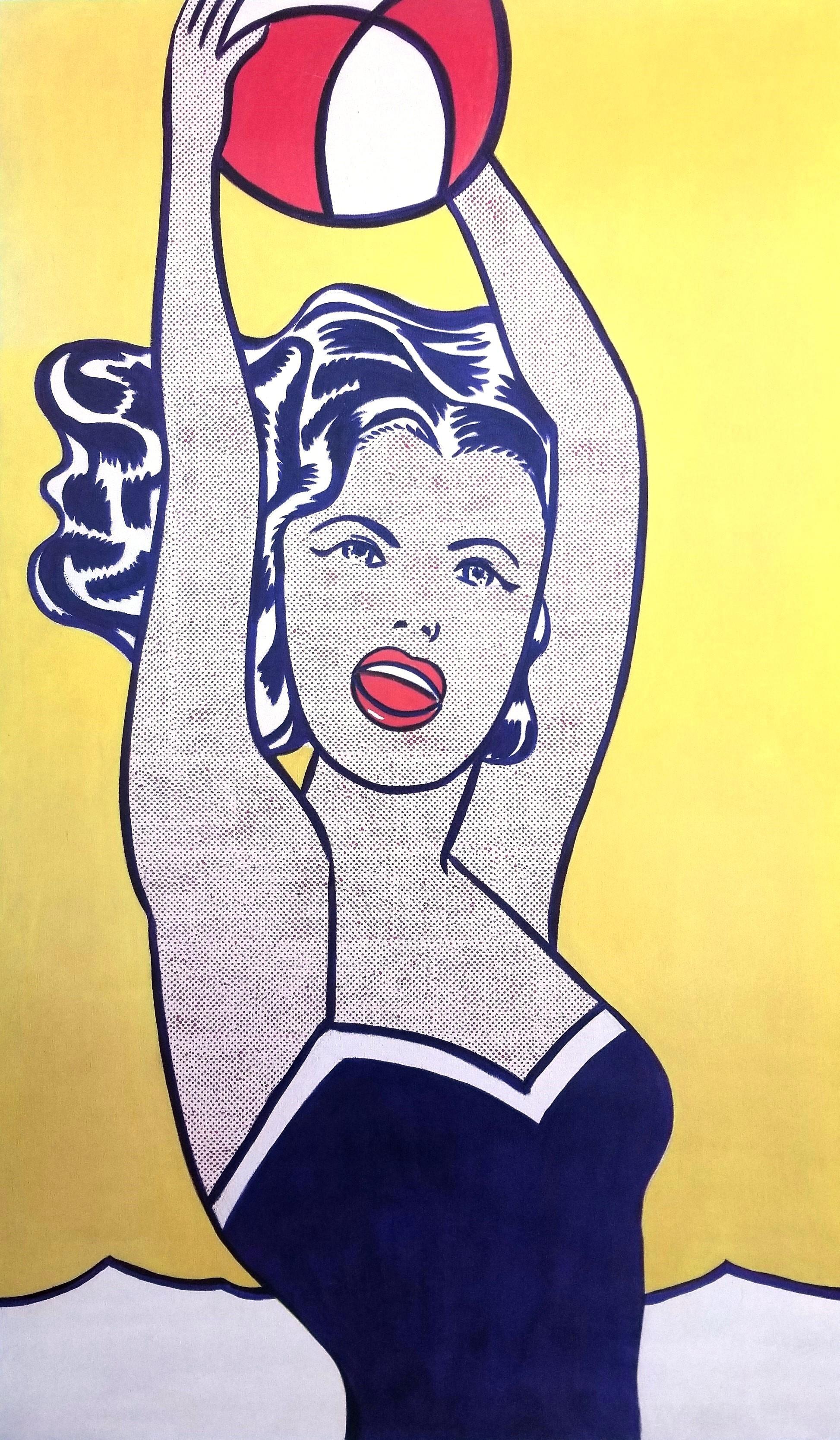 Museum of Modern Art (Girl with Ball) Poster /// Roy Lichtenstein Pop Art Woman 7