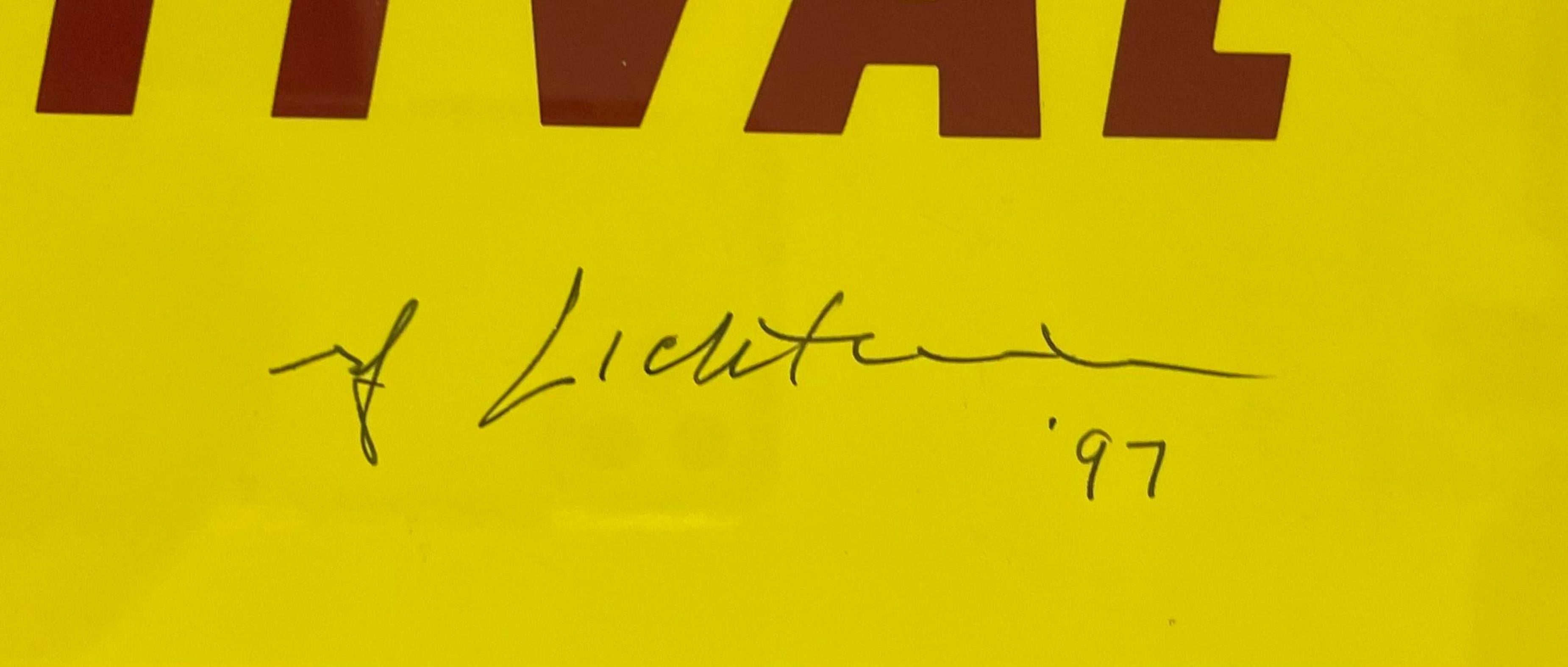 Poster zum Next Wave Festival auf der BAM (Hand signiert und datiert '97 von Roy Lichtenstein) im Angebot 2