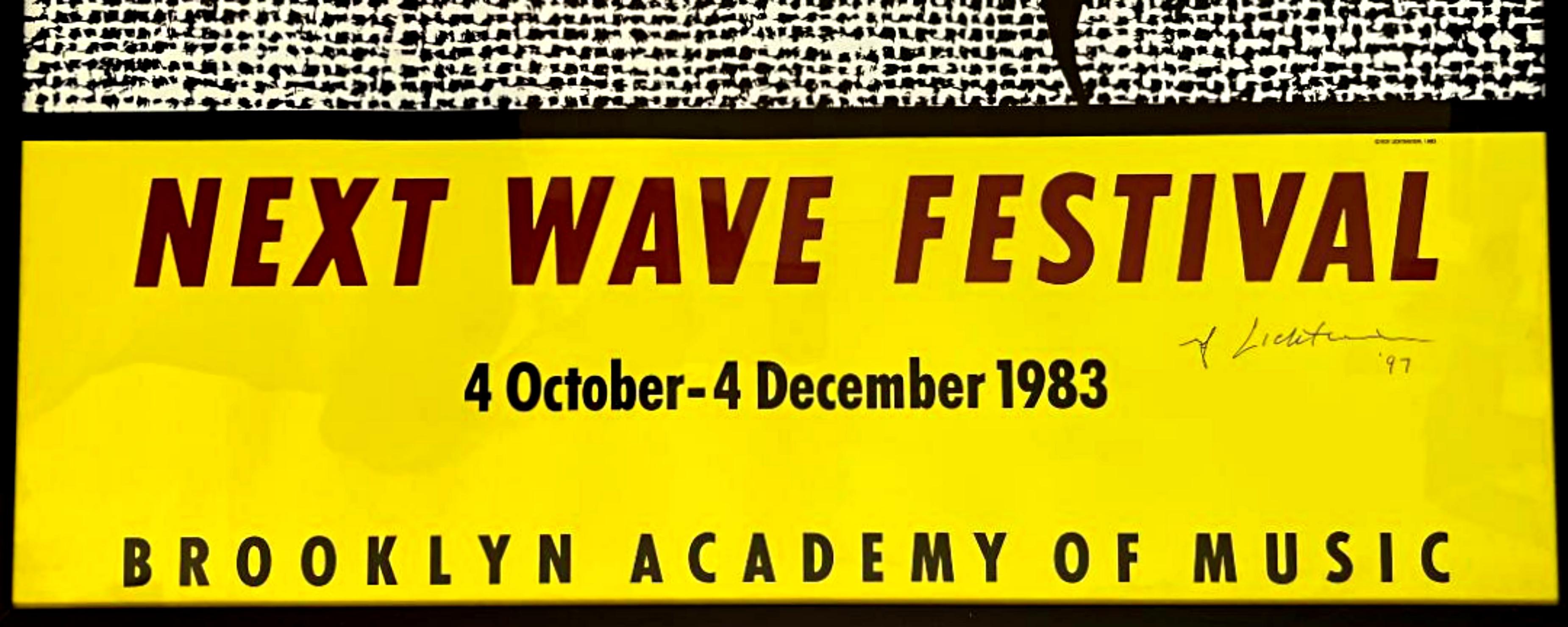 Next Wave Festival poster at BAM (Hand signed and dated '97 by Roy Lichtenstein) For Sale 5