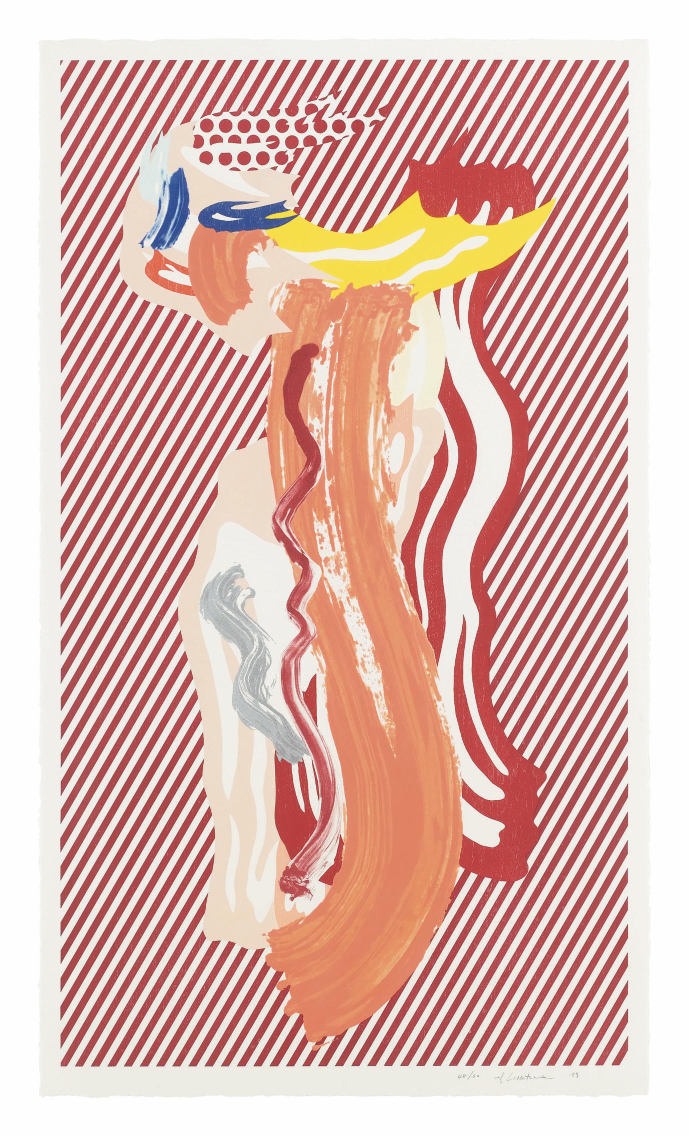 Roy Lichtenstein Abstract Print - Nude from Brushstroke Figures Series 