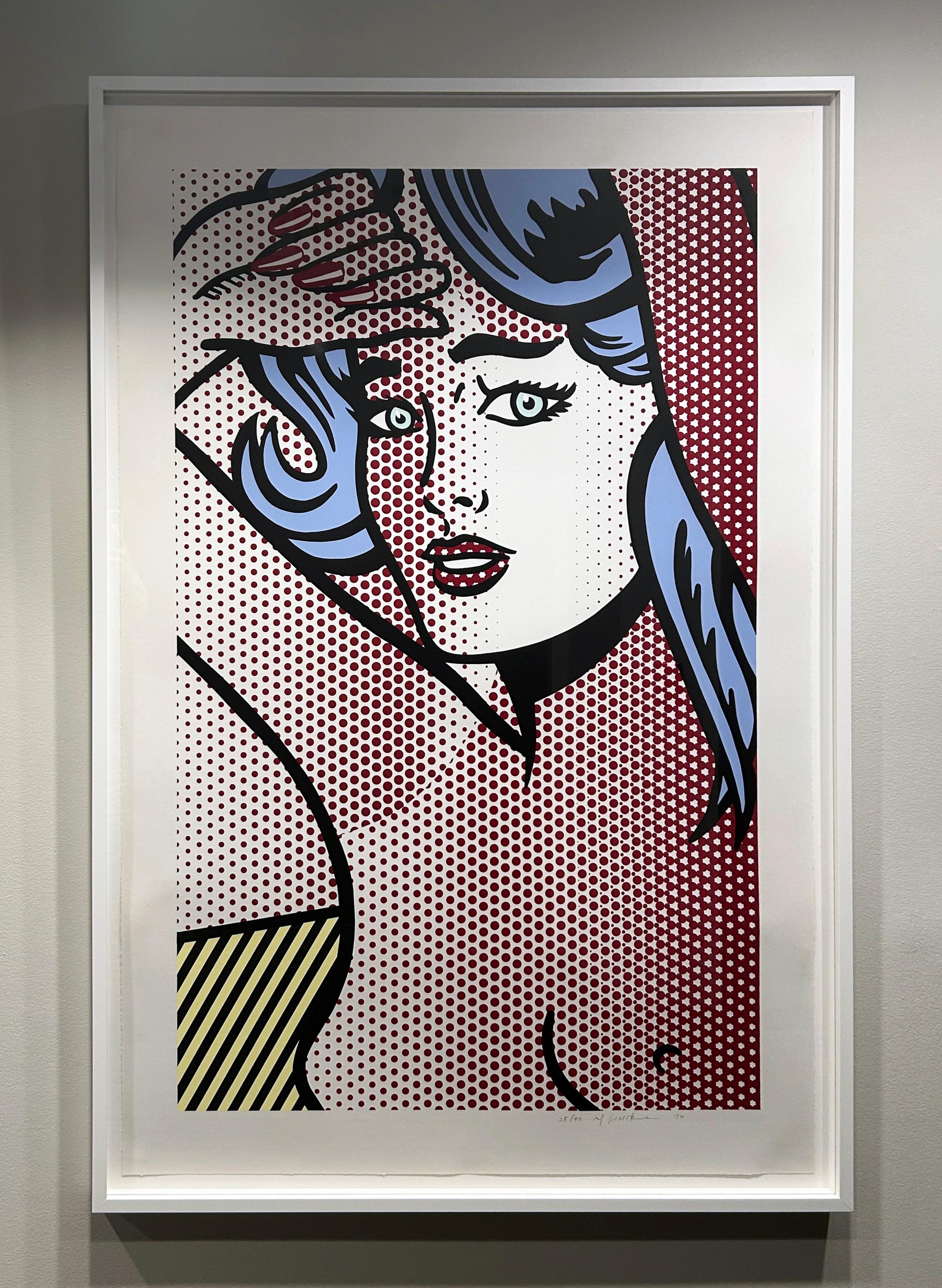 Nu avec cheveux bleus - Print de Roy Lichtenstein