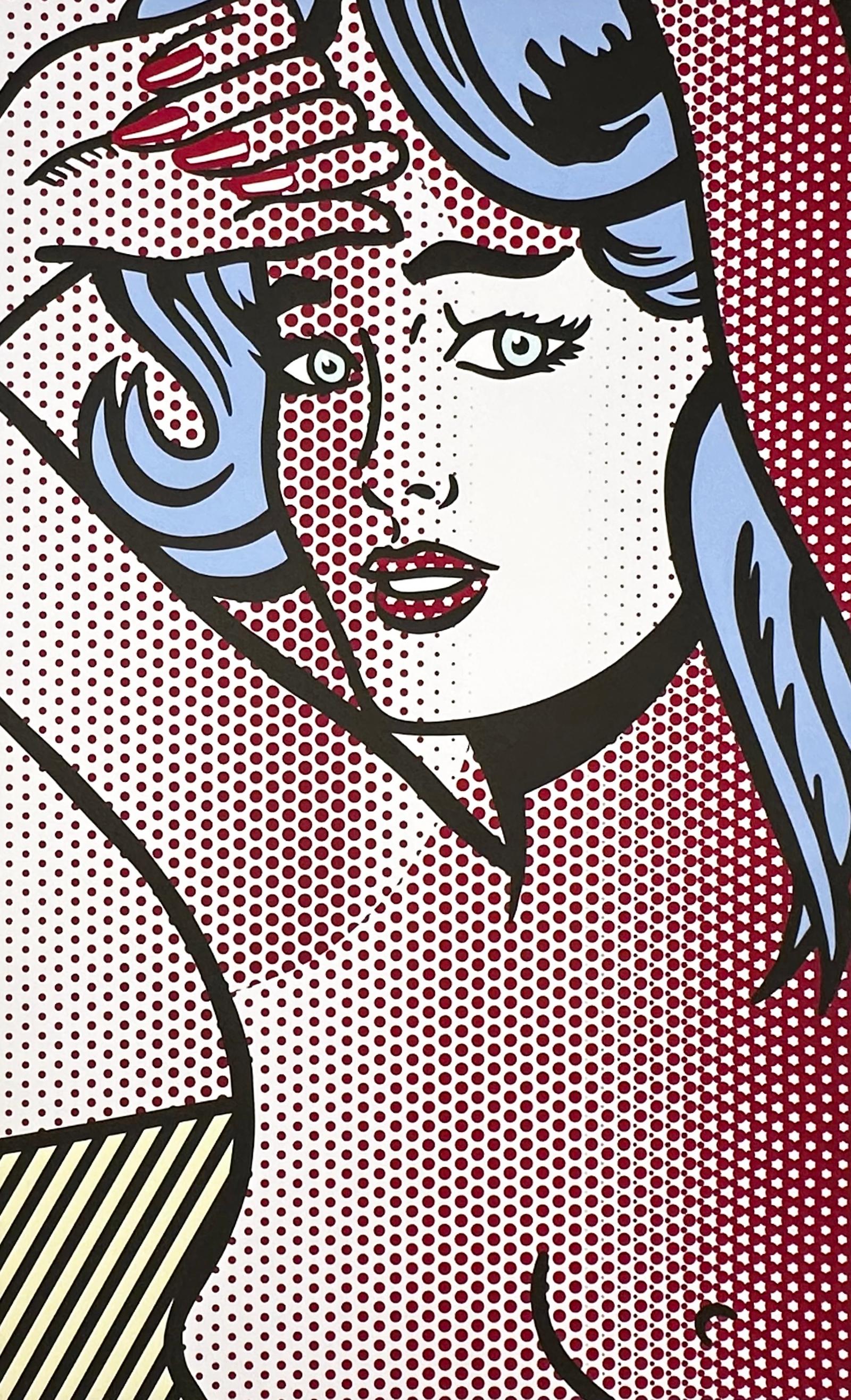 Nude Print Roy Lichtenstein - Nu avec cheveux bleus