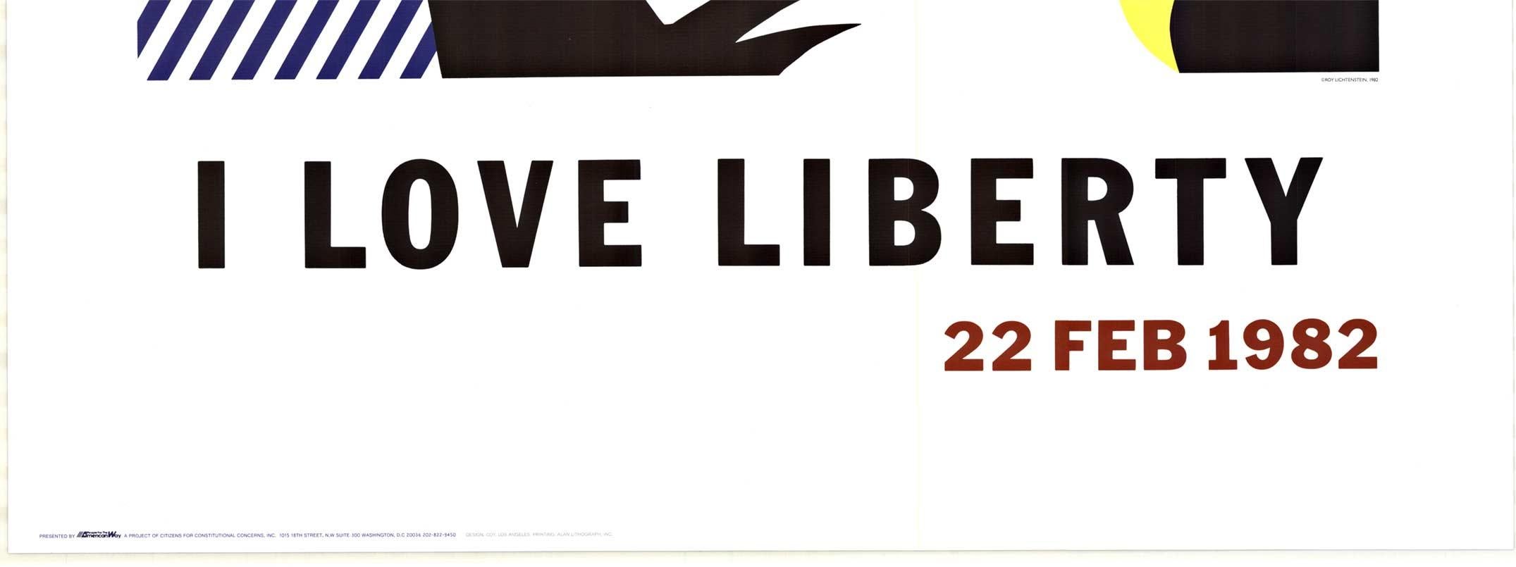Original I Love Liberty  1982  Roy Lichtenstein en venta 3