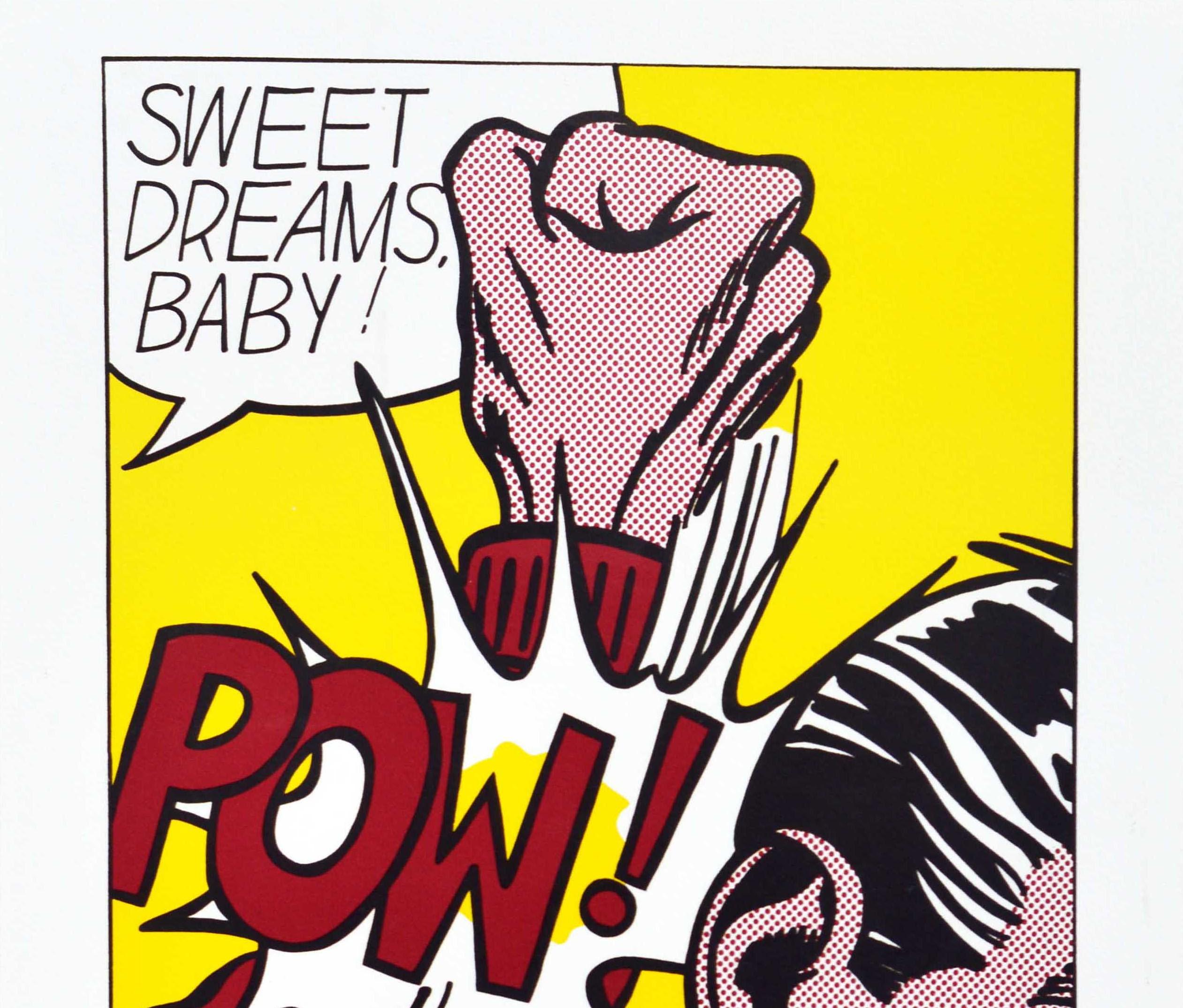 Original Vintage Exhibition Poster Sweet Dreams Baby Lichtenstein Pop Art POW! - Print by Roy Lichtenstein