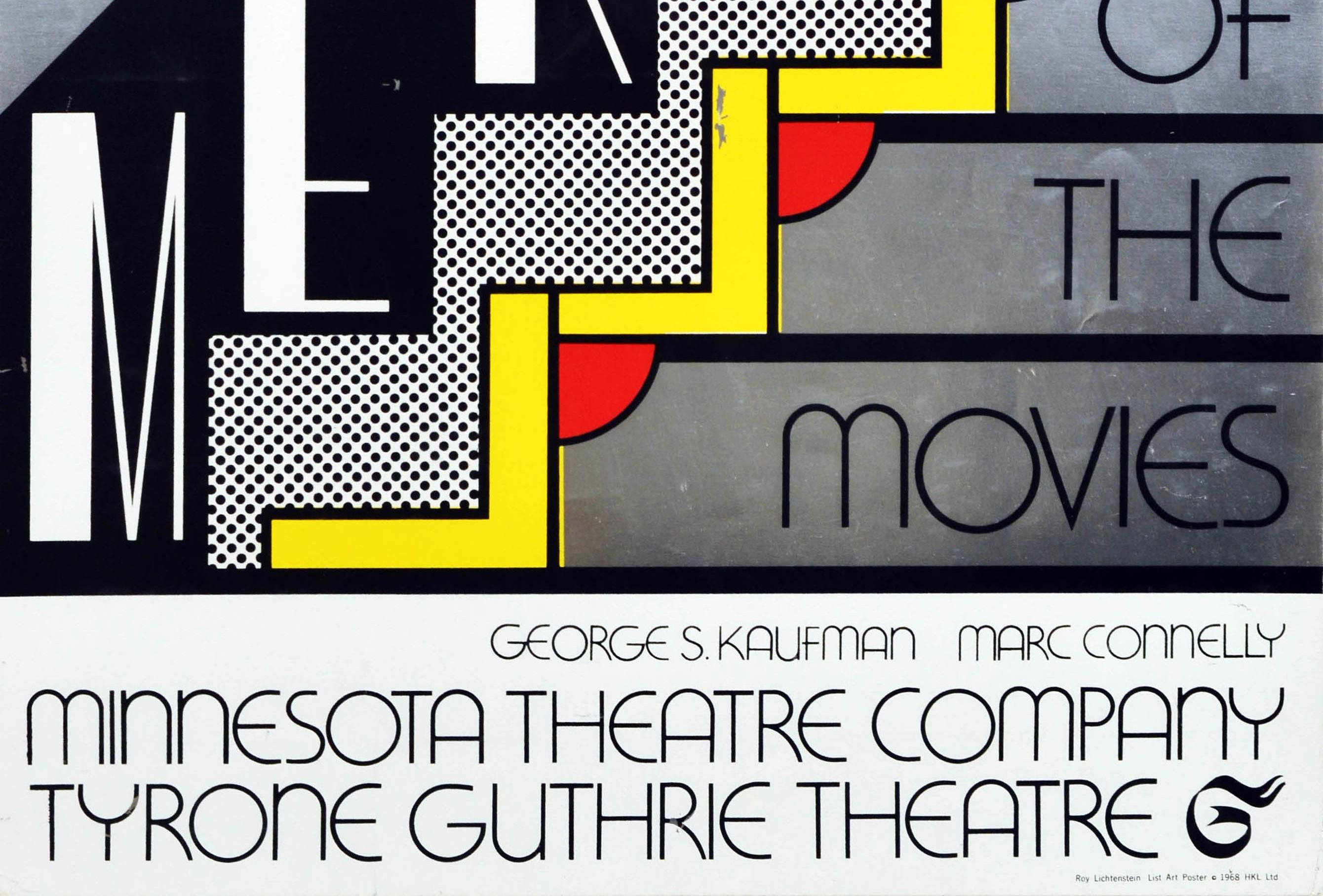 Affiche vintage d'origine Merton Of The Movies Tyrone Guthrie Theatre, pièce de comédie - Gris Print par Roy Lichtenstein