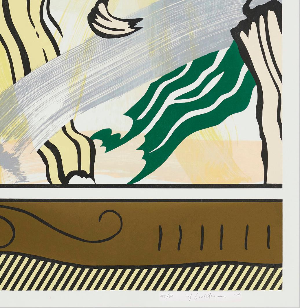 Gemälde in Goldrahmen – Print von Roy Lichtenstein