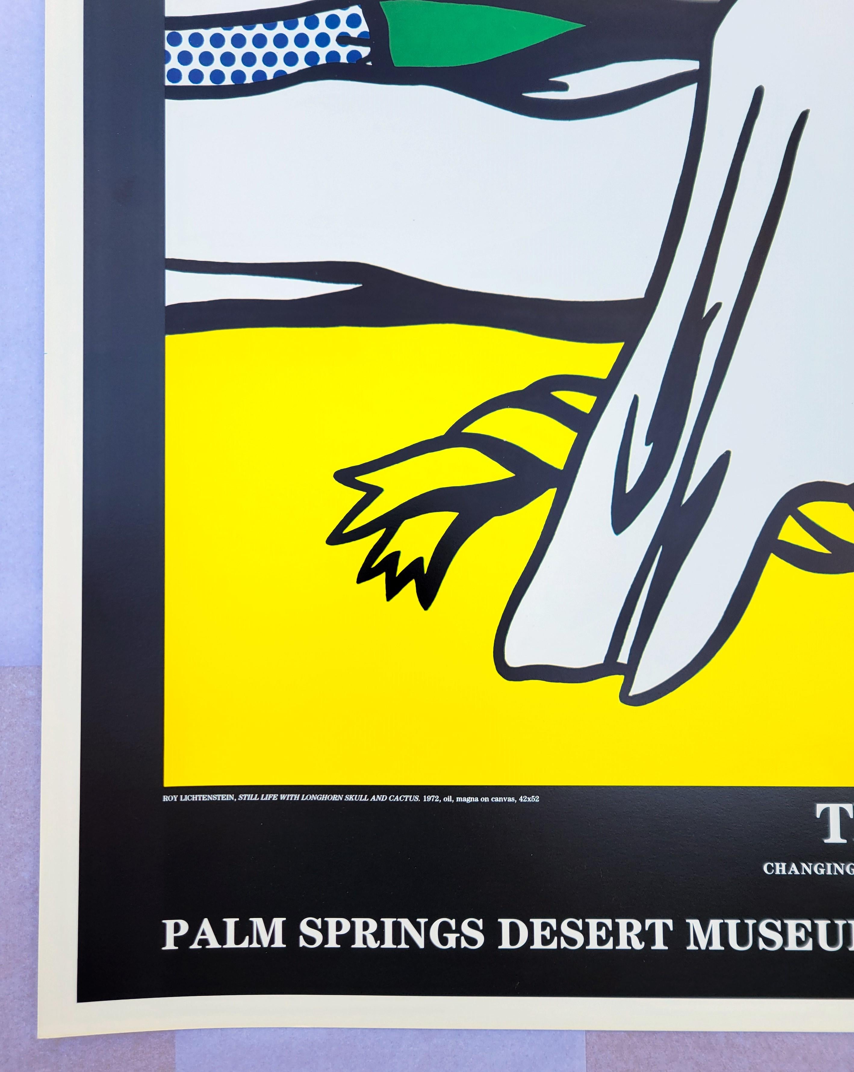Palm Springs Desert Museum (Natura morta con teschio di longhorn e cactus) Poster - Print Pop Art di Roy Lichtenstein