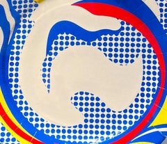 Paper Plate Screenprint, Pop Art Style, Framed, 1960s, Excellent